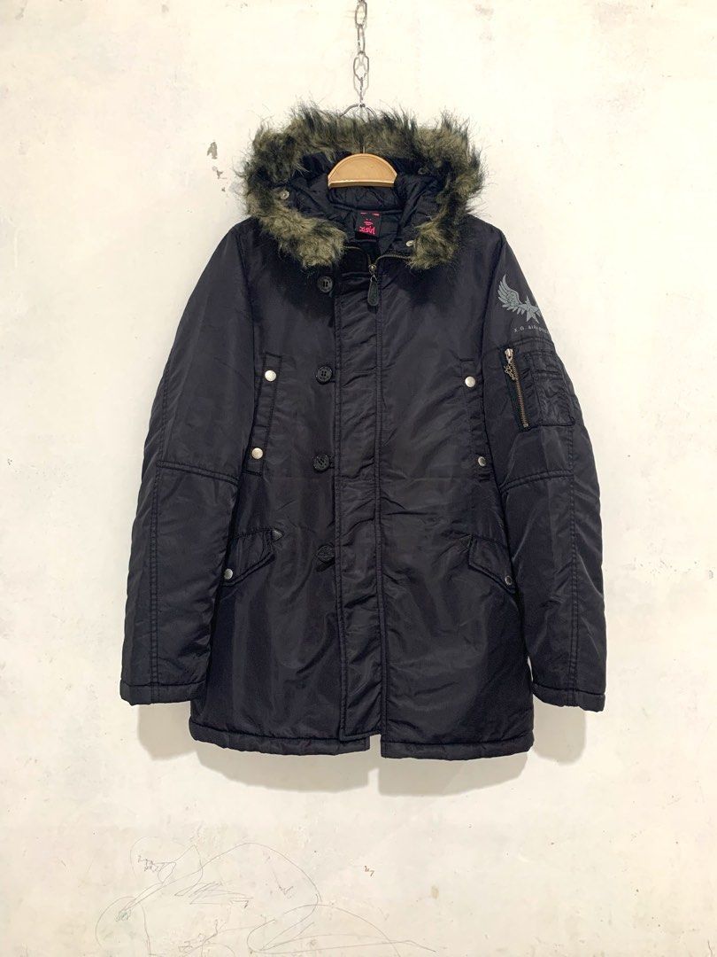 If Six Was Nine × Japanese Brand × Le Grande Bleu (L.G.B.) Vintage X-Girl Military Style Fur Parka Jacket Size M / US 6-8 / IT 42-44 - 1 Thumbnail