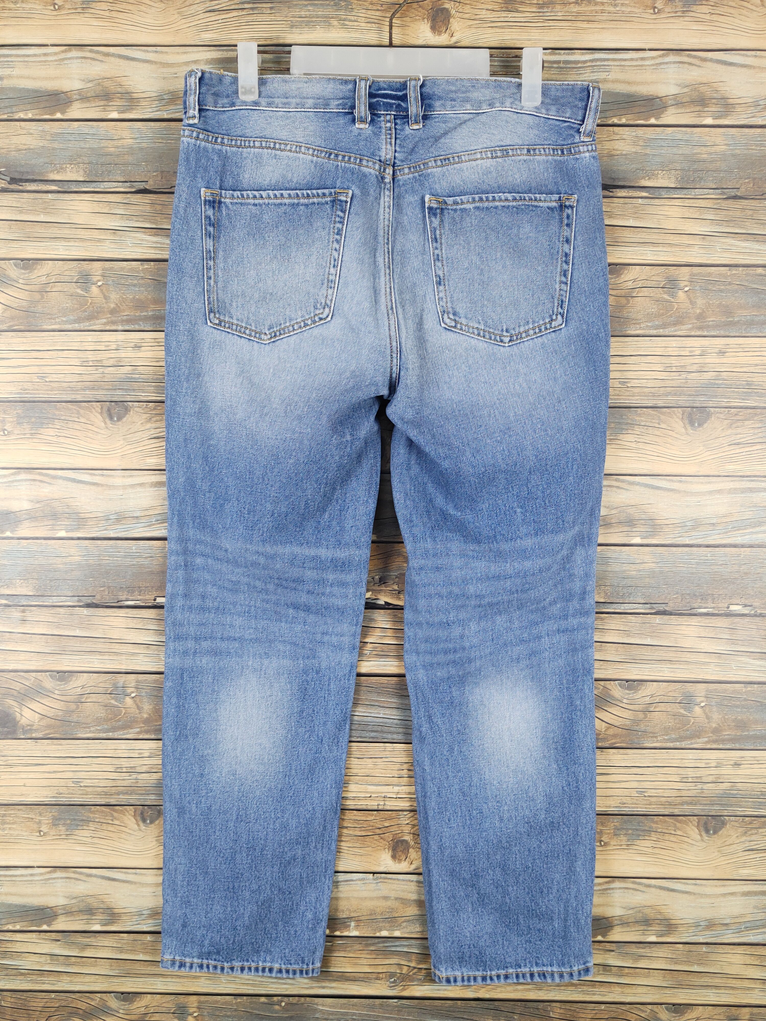 GU GU Blue Distressed Ripped denim Jeans #W1562 Size US 34 / EU 50 - 7 Thumbnail
