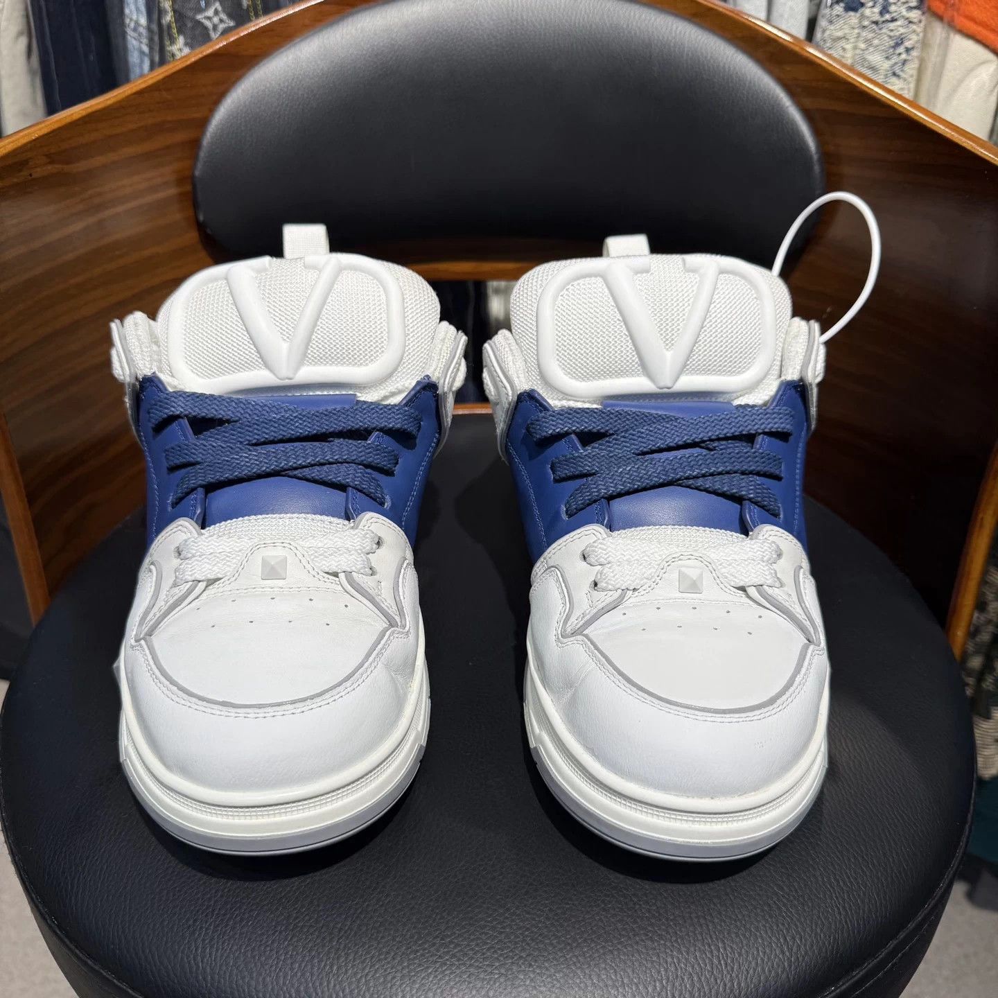 Valentino Valentino Open Skate White Blue Pangding 42.5 Size US 9.5 / EU 42-43 - 2 Thumbnail