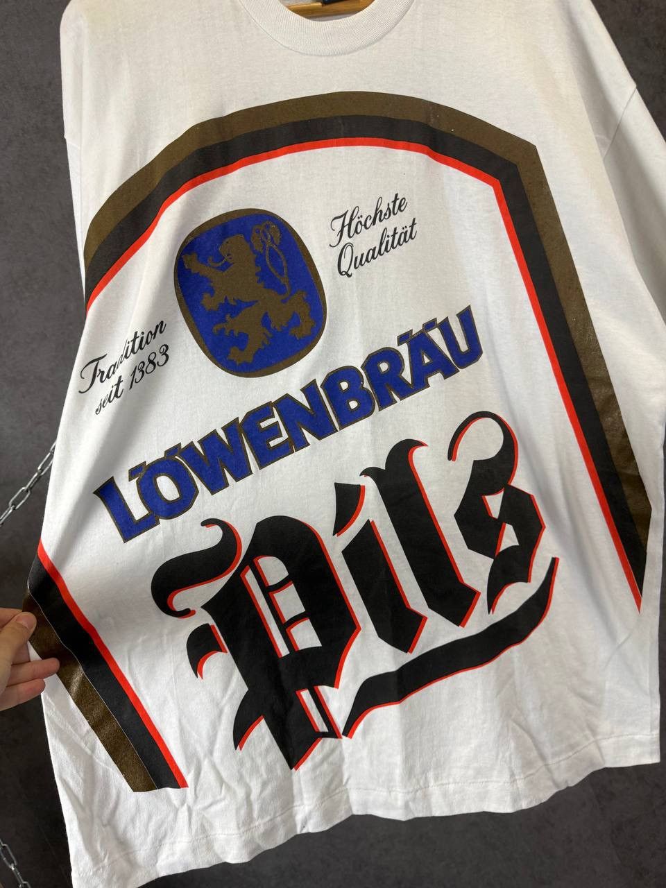 Vintage Lowenbray Pils beer vintage single stitch tee Size US XL / EU 56 / 4 - 3 Thumbnail