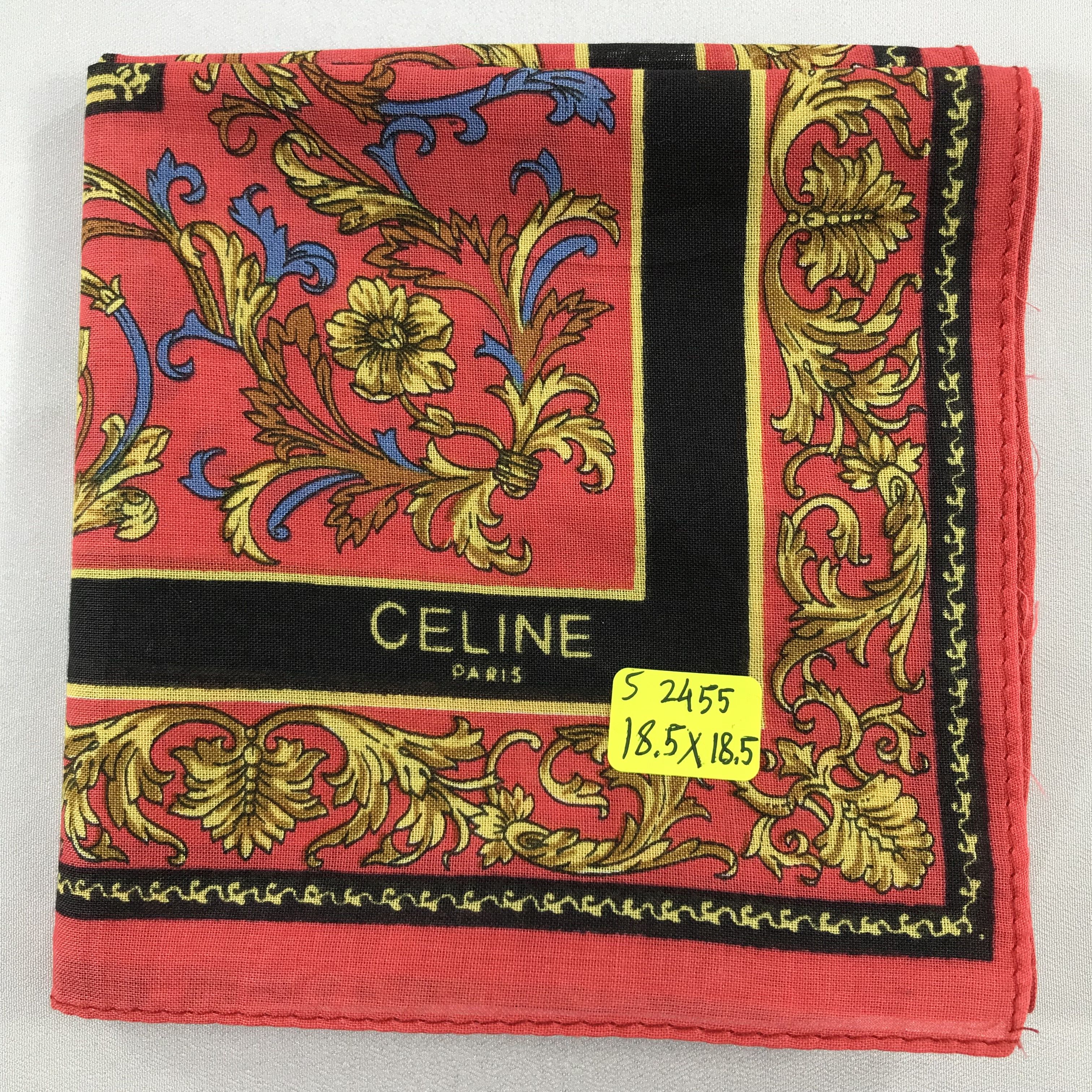 Celine × Vintage Celine Bandana / Handkerchief / Neckerchief - S2455 Size ONE SIZE - 5 Thumbnail