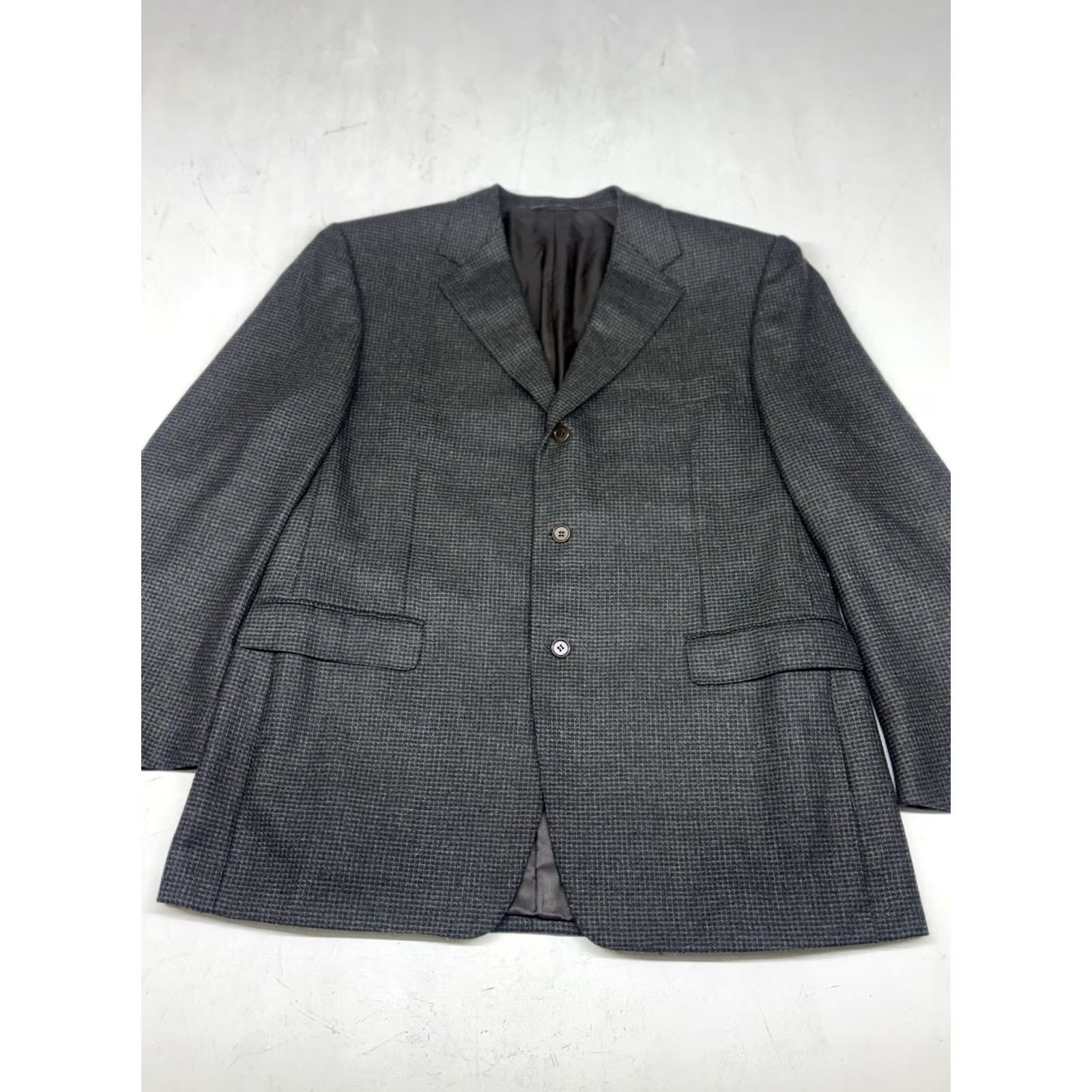 Canali Canali Blazer Tweed Wool Gray 3 Button Wedding Formal Jacket 46R Mens Size 46R - 2 Thumbnail
