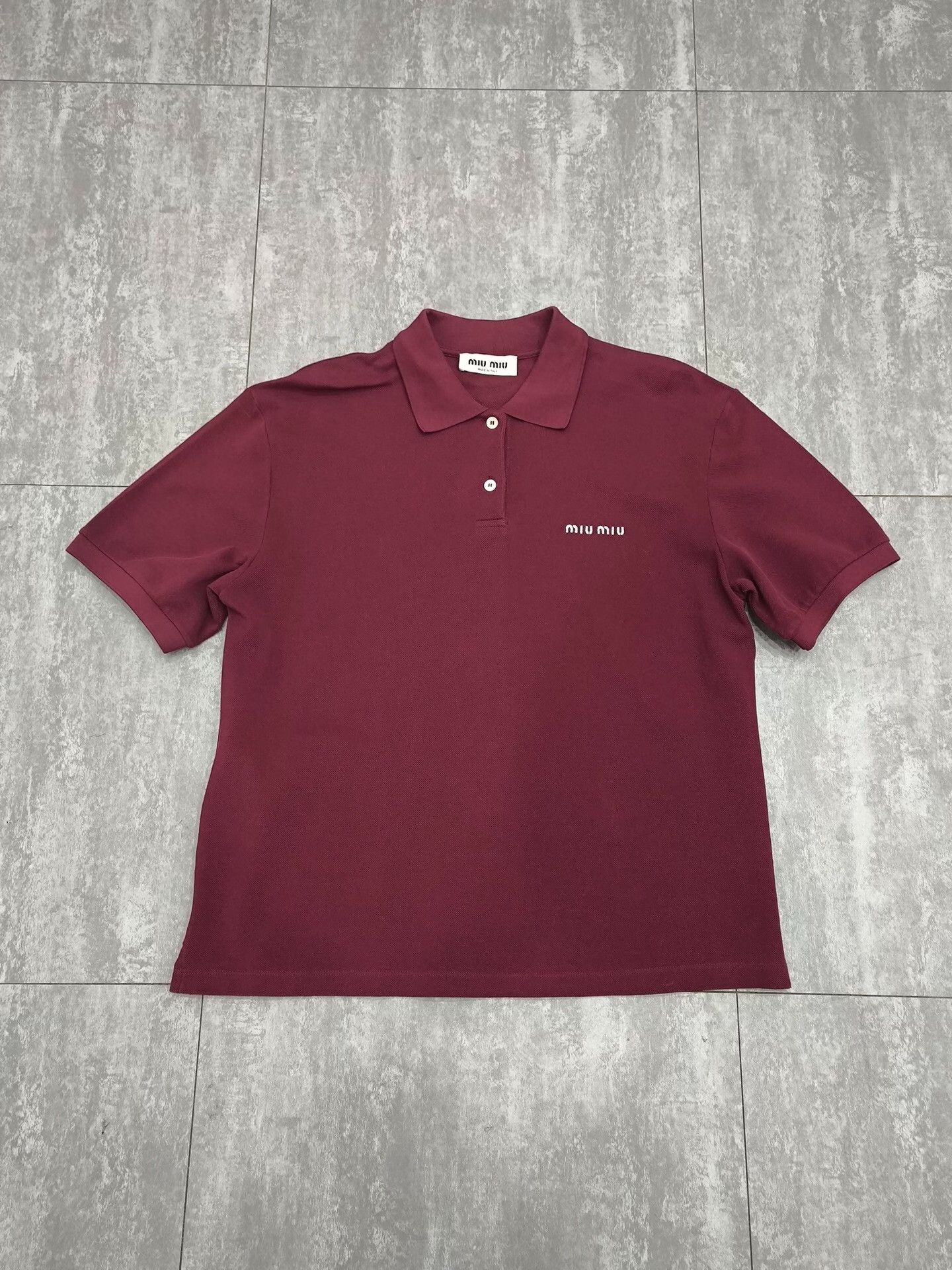 Miu Miu Miu Miu Cotton Red T-Shirt XS Women Size XS / US 0-2 / IT 36-38 - 1 Thumbnail