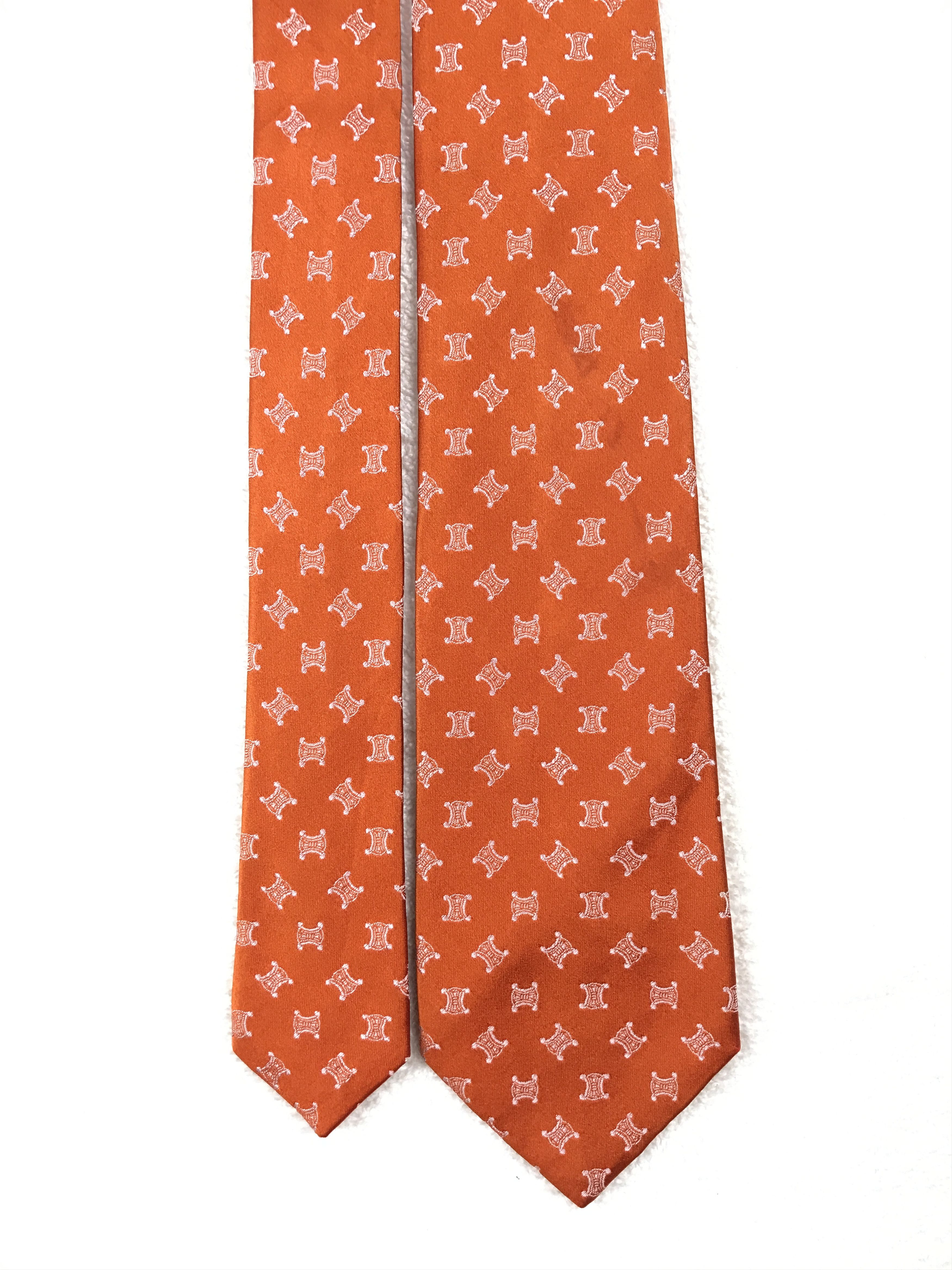 Celine Vintage Celine Monogram Silk Necktie Size ONE SIZE - 3 Thumbnail