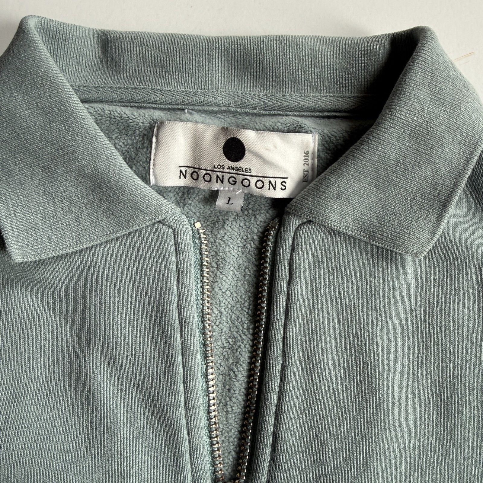 Noon Goons Noongoons Blue Quarter Zip Striped Rugby Polo Sweatshirt Size US L / EU 52-54 / 3 - 3 Thumbnail