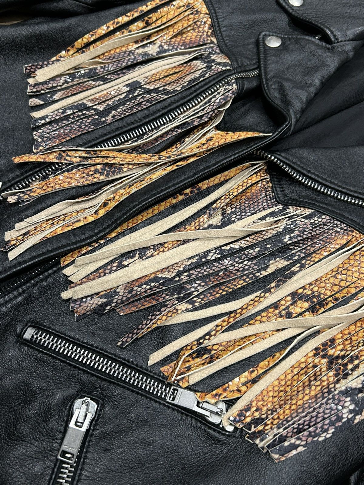 Saint Laurent Paris RARE SS16 FRINGE PYTHON Size US S / EU 44-46 / 1 - 4 Thumbnail
