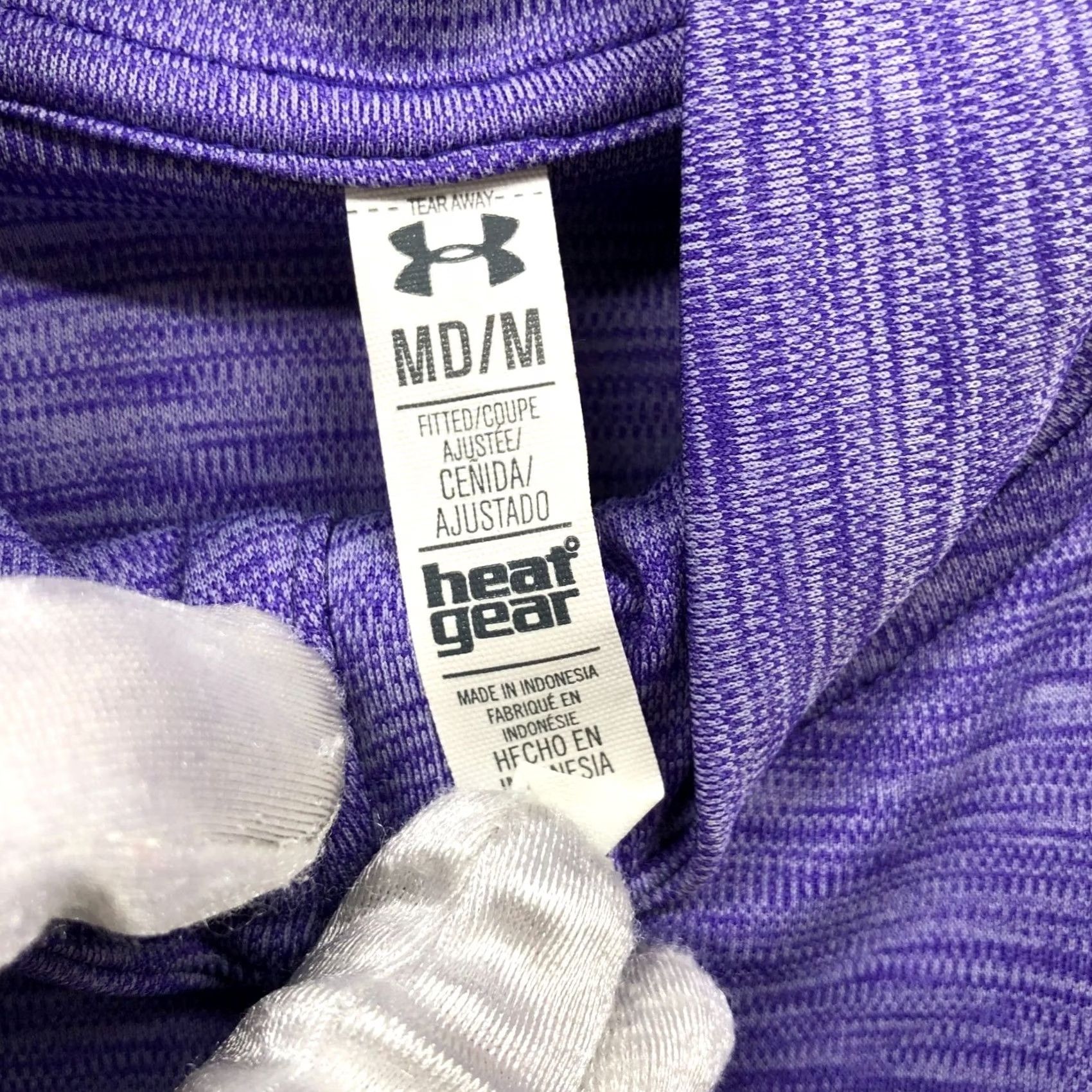 Under Armour VINTAGE Under Armour HeatGear Long Sleeve Active Shirt Womens M Purple Fitted 1/2 Zip Size M / US 6-8 / IT 42-44 - 5 Thumbnail