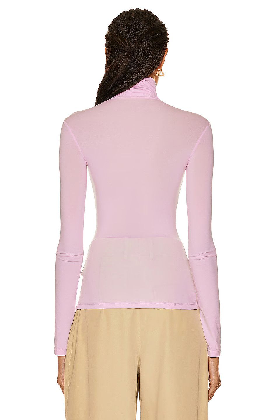 Off-White o1gr1nt1124 Off Stamp Second Skin L/S Turtle Top in Lilac Size XS / US 0-2 / IT 36-38 - 3 Thumbnail
