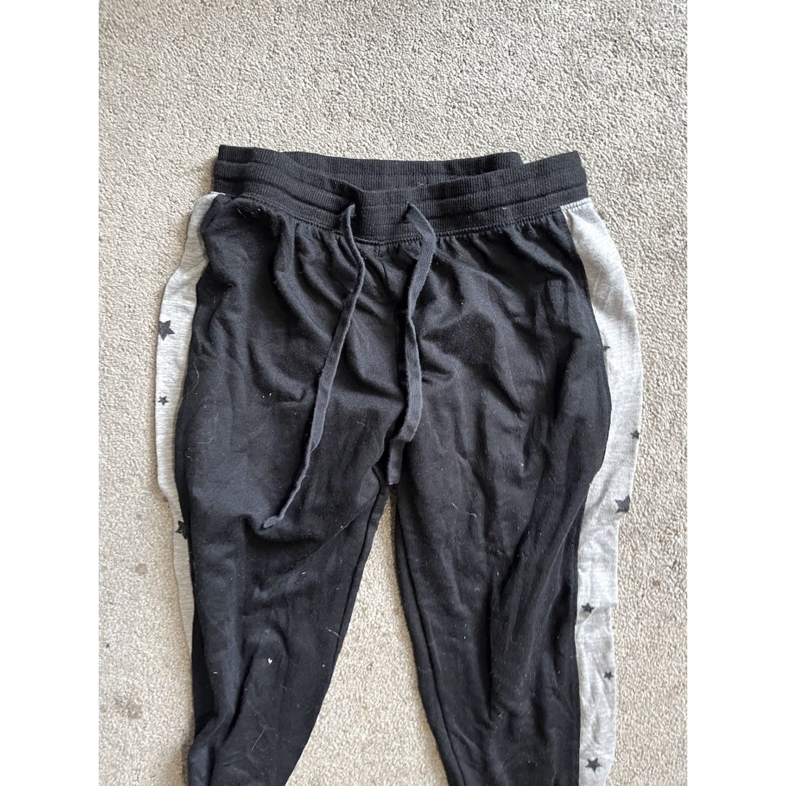 Splendid Splendid Women's Black Gray Star Side Stripe Knit Jogger Pants Lounge XS Size 26" / US 2 / IT 38 - 3 Thumbnail