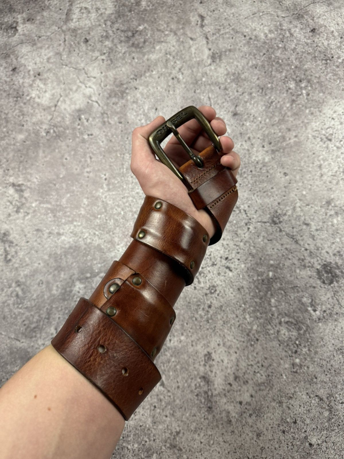 Vintage Diesel Japanese Style Archive Patchwork Leather Belt