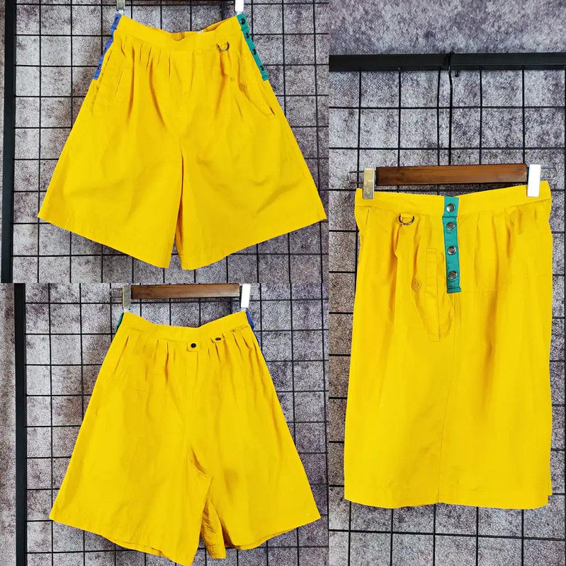 Dior Dior Summer Lemon Yellow Embroidered Cotton Shorts 0089 Size 23" - 1 Thumbnail