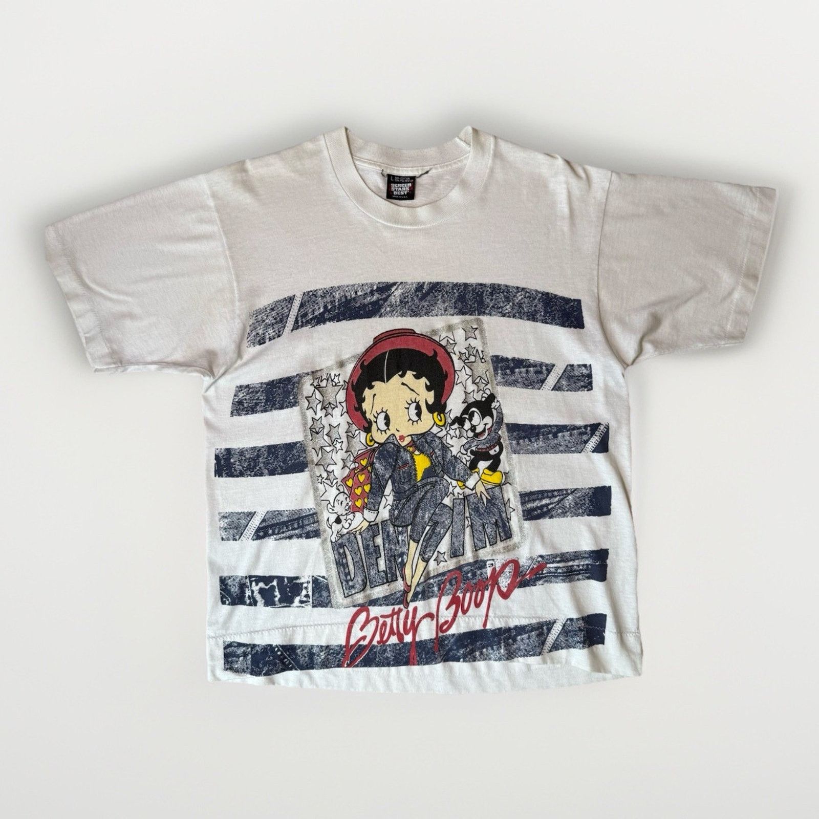 Vintage Vintage Betty Boop Shirt L White 90s Screen Stars Cartoon Size US L / EU 52-54 / 3 - 1 Thumbnail