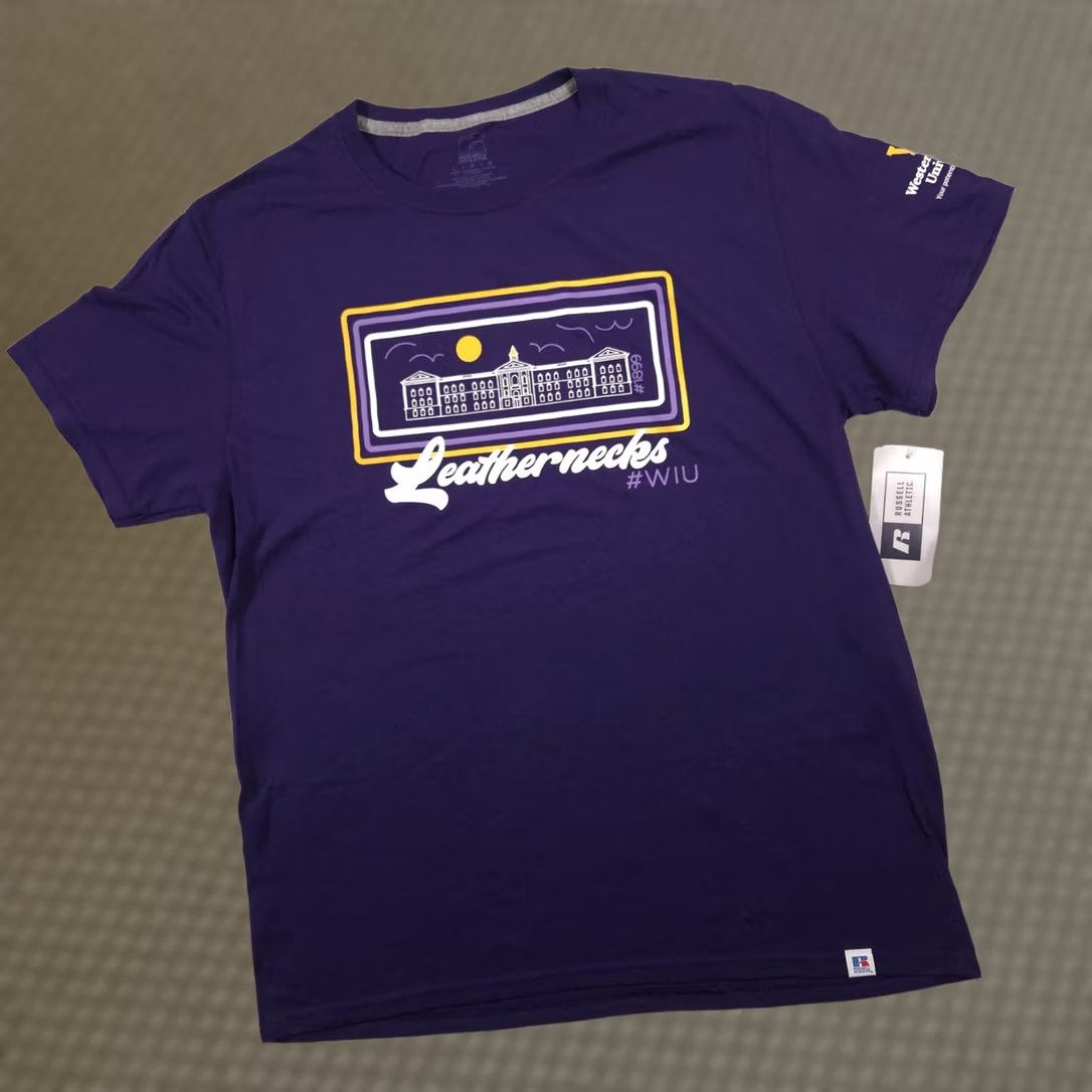 Russell Athletic VINTAGE Russell Athletic Shirt Mens Large Western Illinois Leathernecks Graphic Tee Size US L / EU 52-54 / 3 - 1 Thumbnail