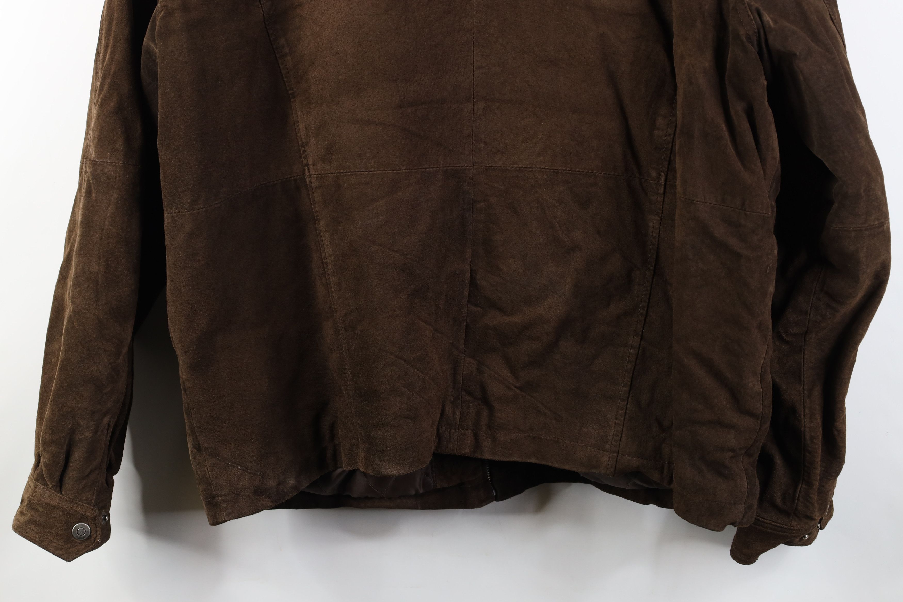 Vintage Vintage 90s Y2K Streetwear Suede Leather Bomber Jacket Size US XL / EU 56 / 4 - 16 Thumbnail