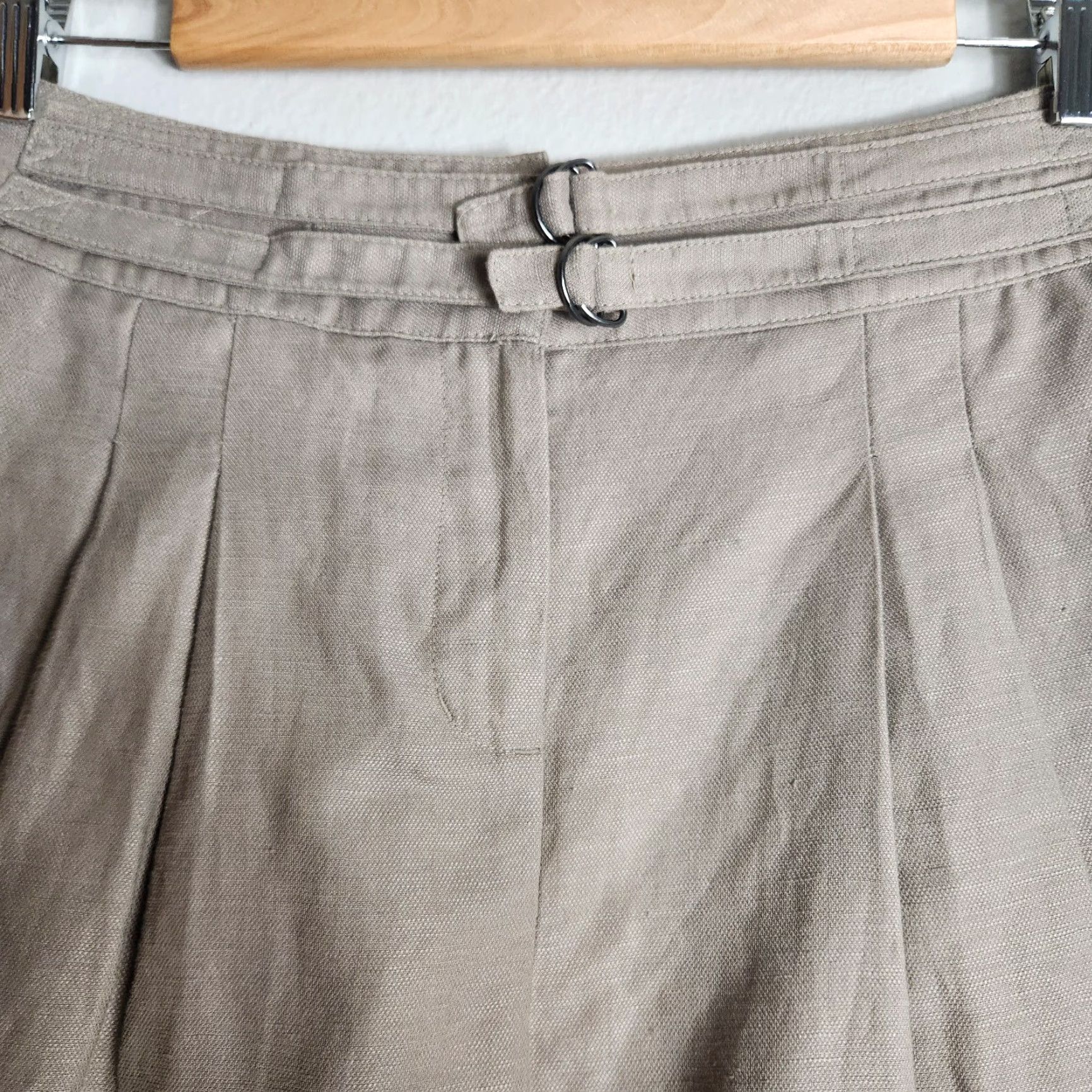 Vintage The Limited Jodi Arnold x High Rise Pleated Linen Blend Shorts-Size 4 (NWT) Size 27" / US 4 / IT 40 - 4 Thumbnail