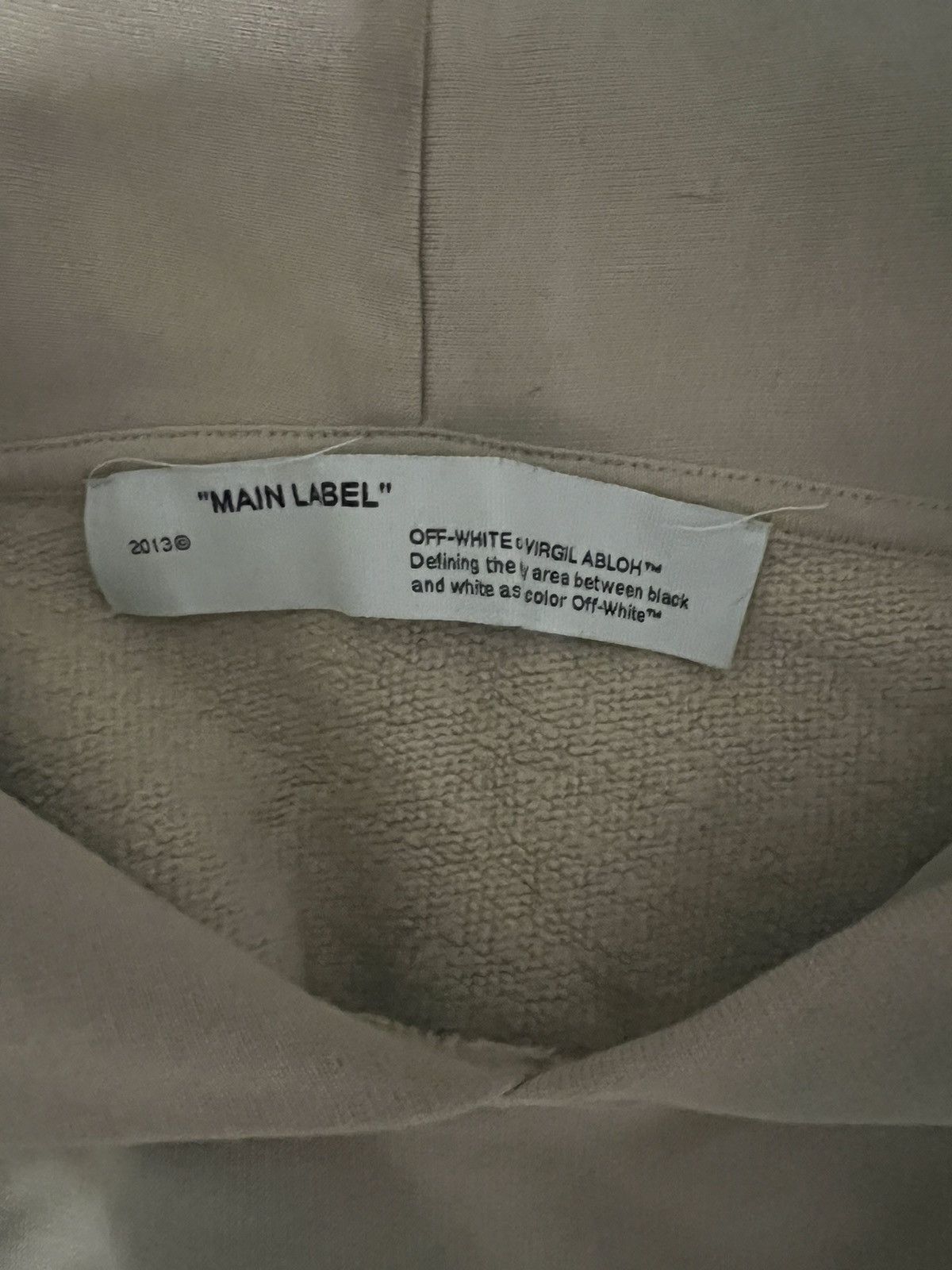 Off-White Off-White Beige Arrows Hoodie Size US M / EU 48-50 / 2 - 3 Thumbnail