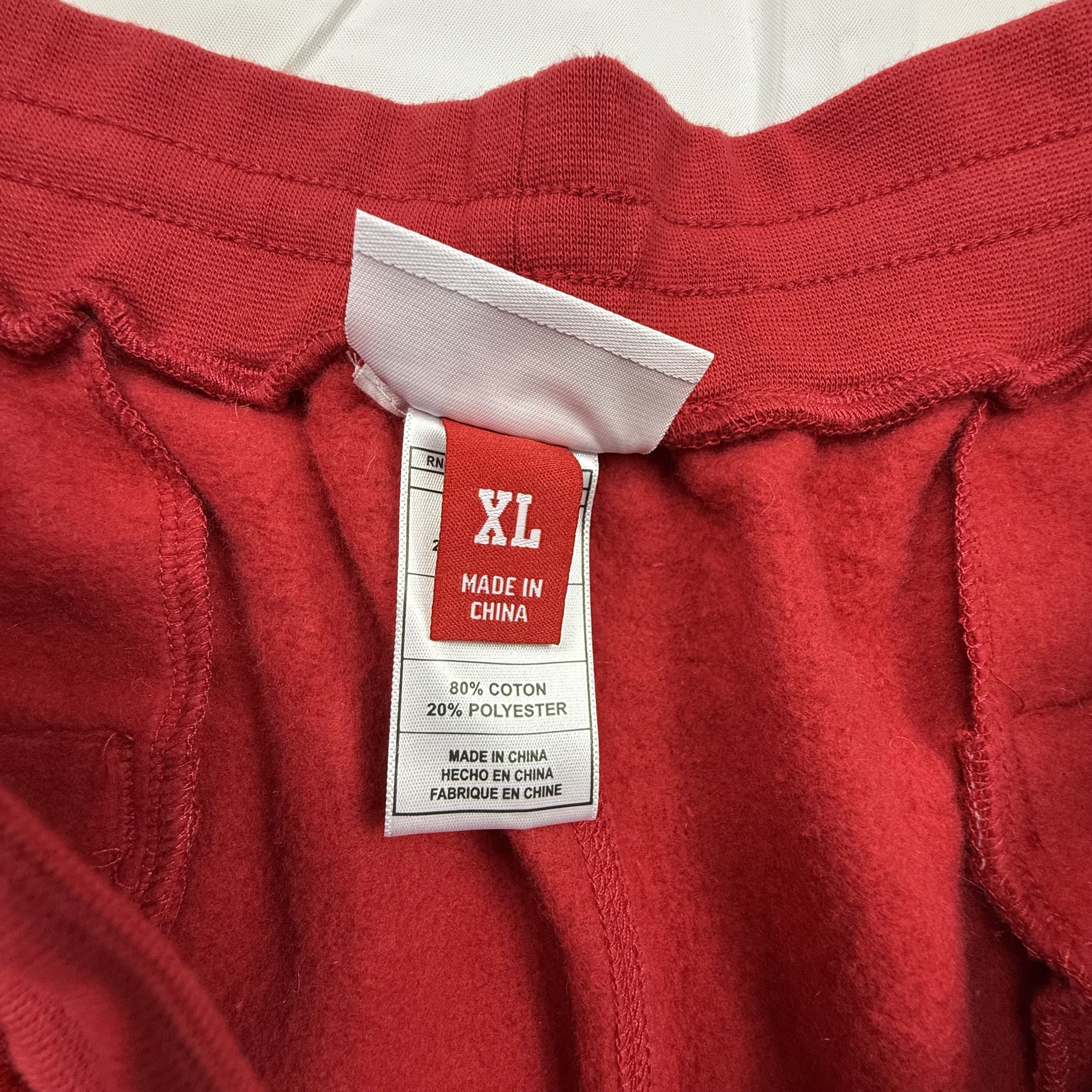 Mitchell & Ness Mitchell & Ness Mens XL Red Fleece Jogger Sweatpants Size US 40 / EU 56 - 5 Thumbnail