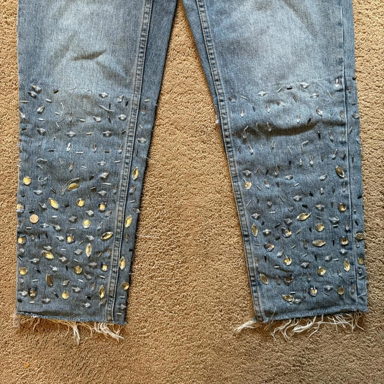 Topshop Topshop Bedazzled Mom Jeans Size 28" / US 6 / IT 42 - 2 Thumbnail