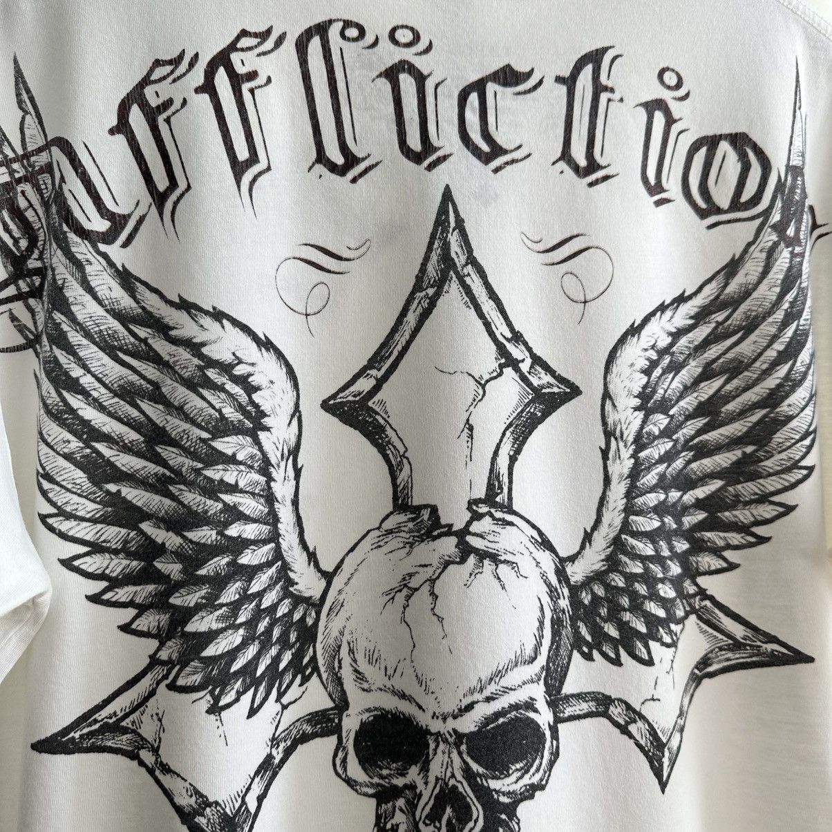 Affliction VINTAGE CRAZY Y2K AFFLICTION LIVE FAST CROSS SKULL TEE Size US L / EU 52-54 / 3 - 4 Thumbnail