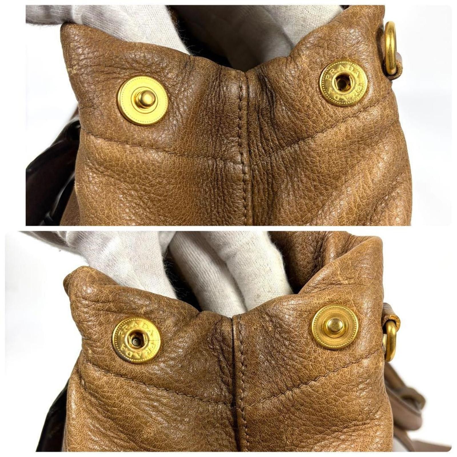 Prada Prada - Brown Nappa Leather Bag Size ONE SIZE - 6 Thumbnail