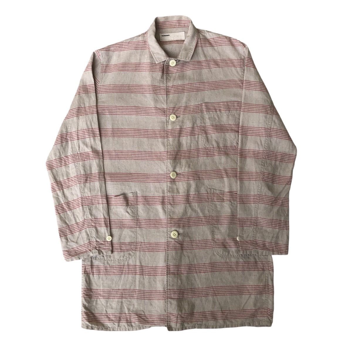 Naissance Stripes Linen Long Jacket