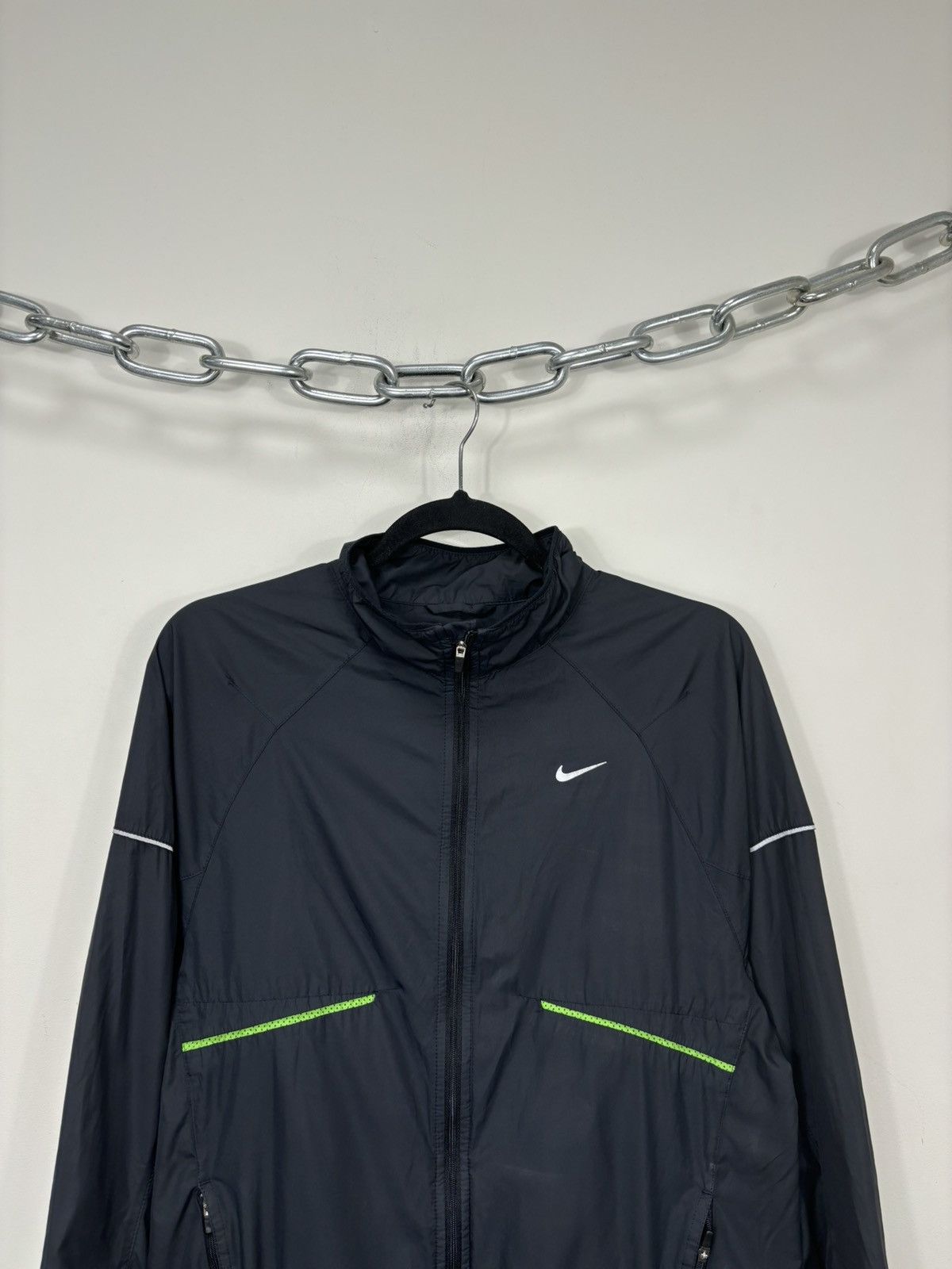 Nike Vintage Nike Y2K Black Reflective Drill Hype Track Jacket Size US S / EU 44-46 / 1 - 4 Thumbnail