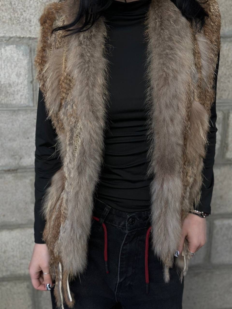 Japanese Brand VTG Japanese Style Women’s Faux Fur Vest Tank Top Y2K Rabbit Size L / US 10 / IT 46 - 4 Thumbnail
