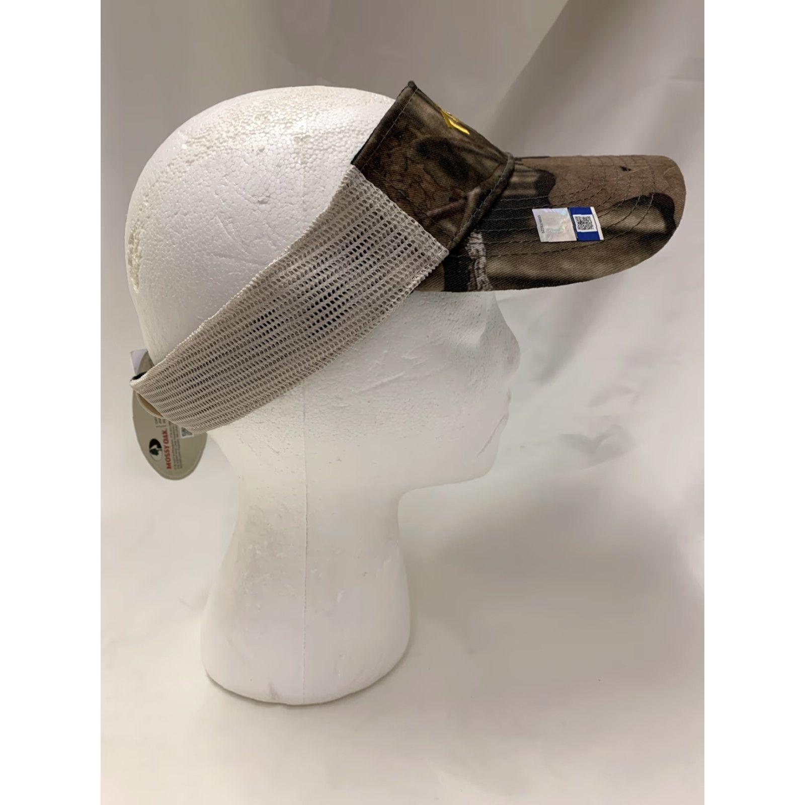 Vintage Missouri Tigers Camo Sun Visor Snap Back Mizzou Brown Cream Yellow Mossy Oak MO Unisex Adults Adjustable Camouflage Visor Cap Size ONE SIZE - 3 Thumbnail