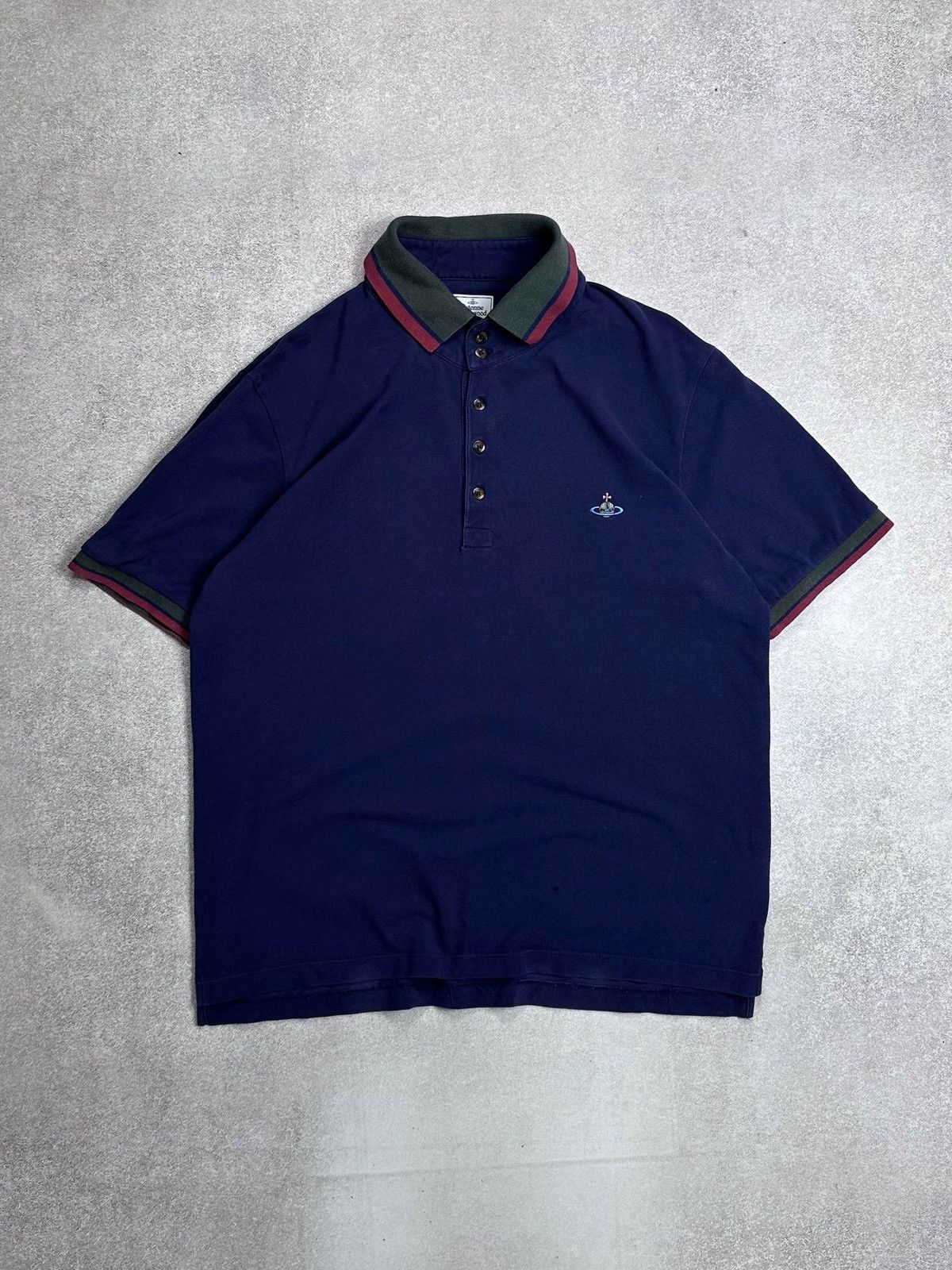 Vivienne Westwood Vintage Vivienne Westwood Orb Saturn Logo Polo XL Size US XL / EU 56 / 4 - 1 Thumbnail