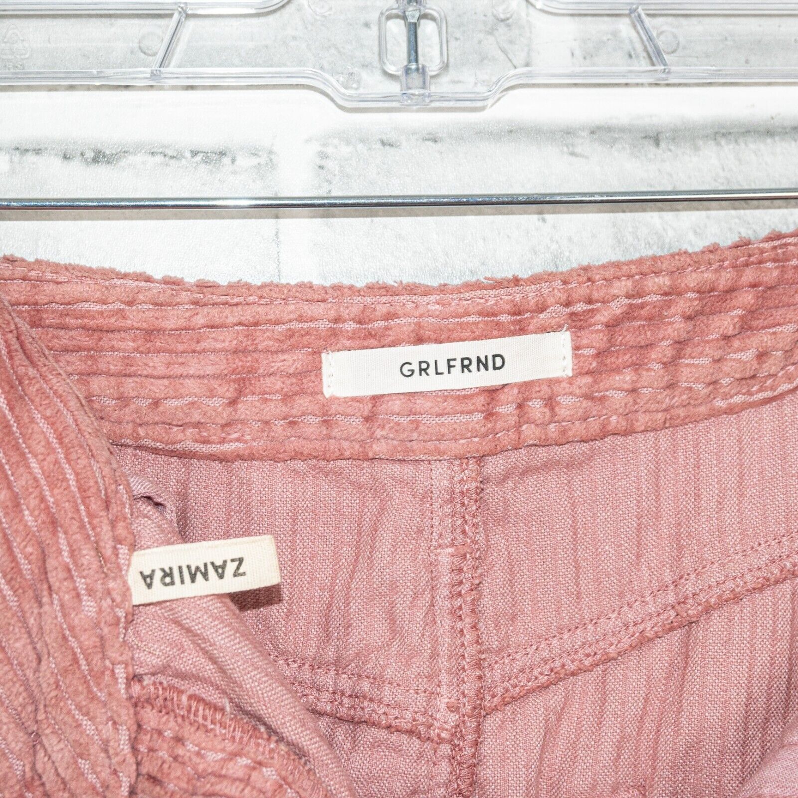 GRLFRND GRLFRND Corduroy Zamira Skirt Last Rose Pink size 26 Size 26" / US 2 / IT 38 - 3 Thumbnail