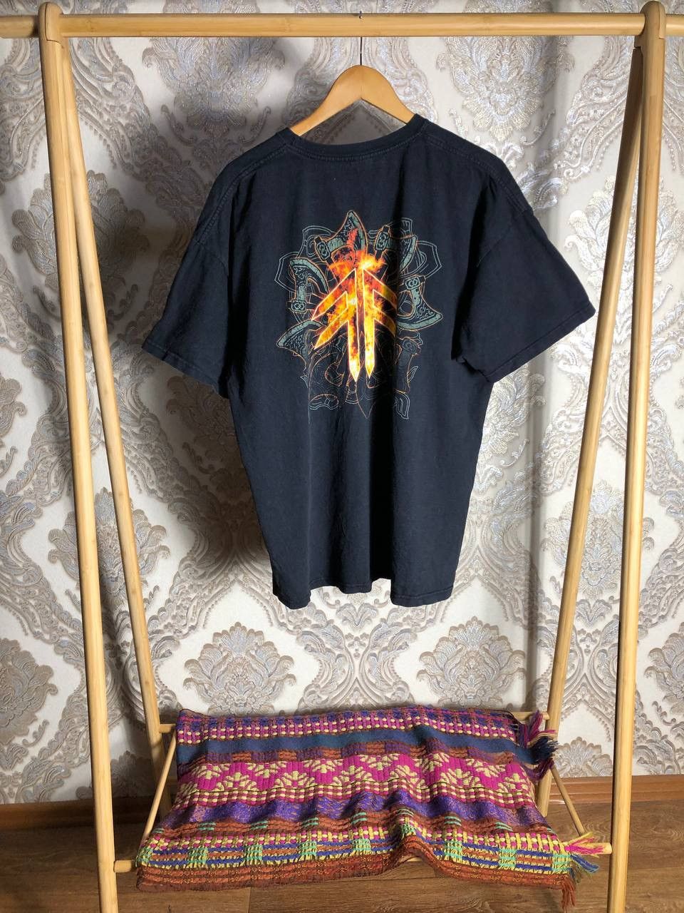 Band Tees × Vintage VERY RARE AMON AMARCH DOUBLE PRINTED BIG LOGO T-SHIRT 90s Size US XXL / EU 58 / 5 - 7 Thumbnail