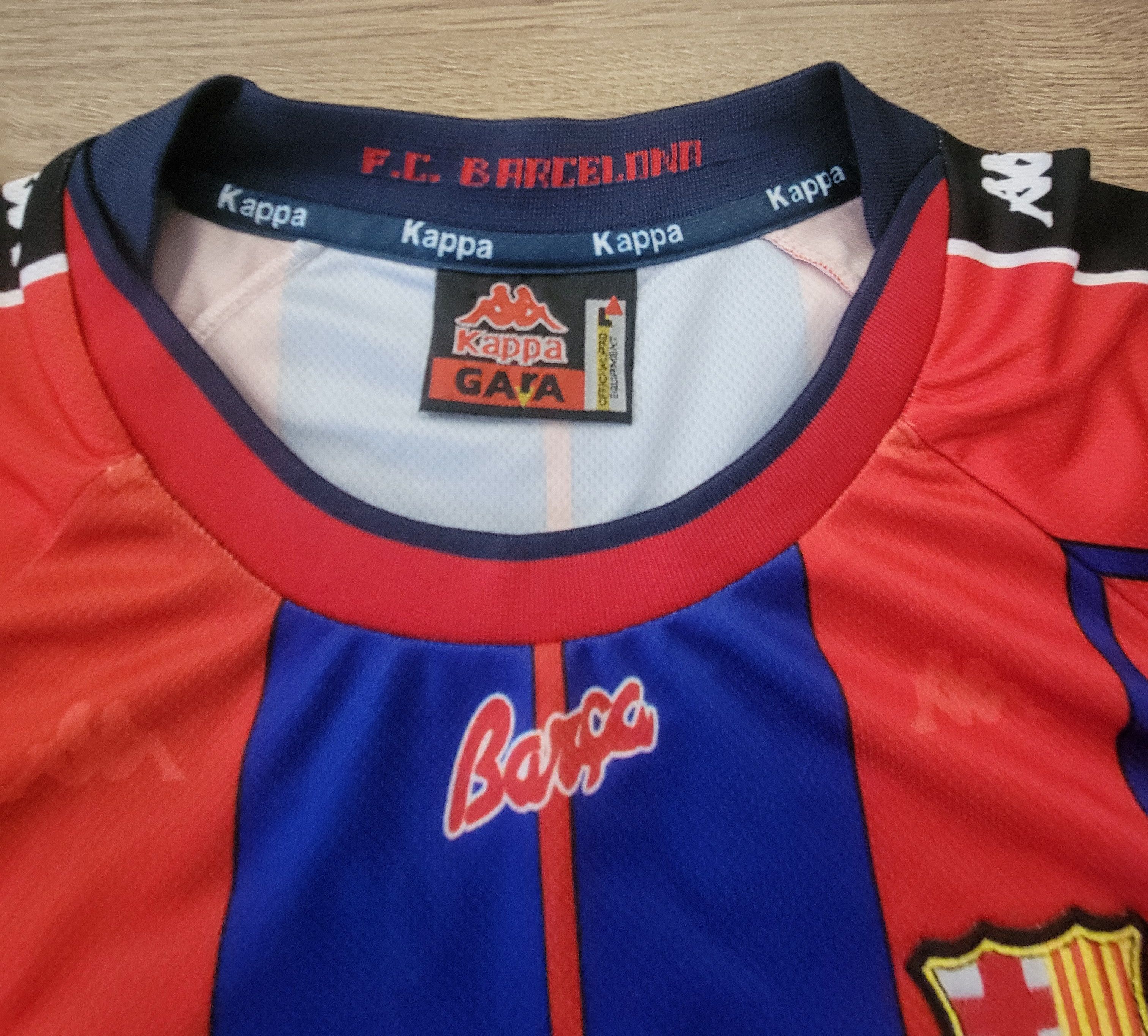 Other Figo 7 Barcelona 1997/1998 Vintage Soccer Jersey trikot Size US L / EU 52-54 / 3 - 6 Thumbnail