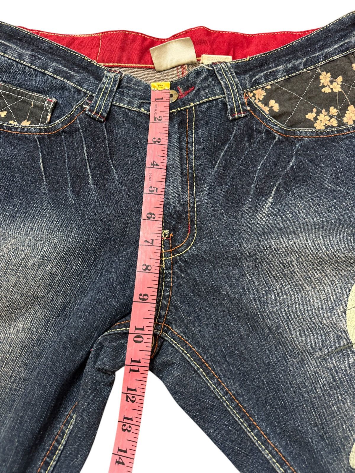 Japanese Brand INFINITY MULTIPOCKET KOI KARAKURI TAMASHII DESIGN DENIM Size US 33 - 24 Thumbnail