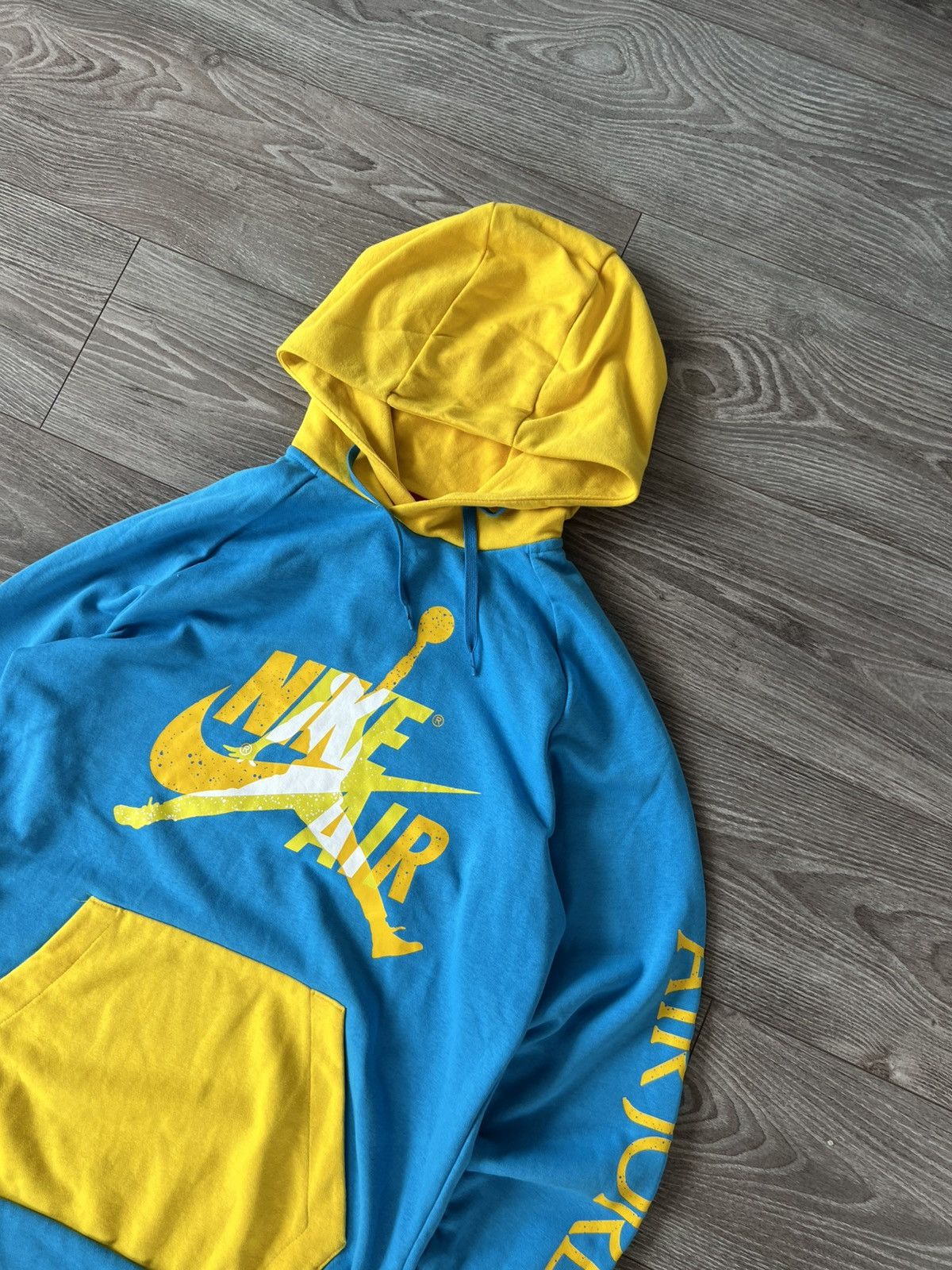 Jordan Brand Nike Air Jordan Jumpman Big Logo Blue/Yellow Patriot Hoodie Size US M / EU 48-50 / 2 - 2 Thumbnail