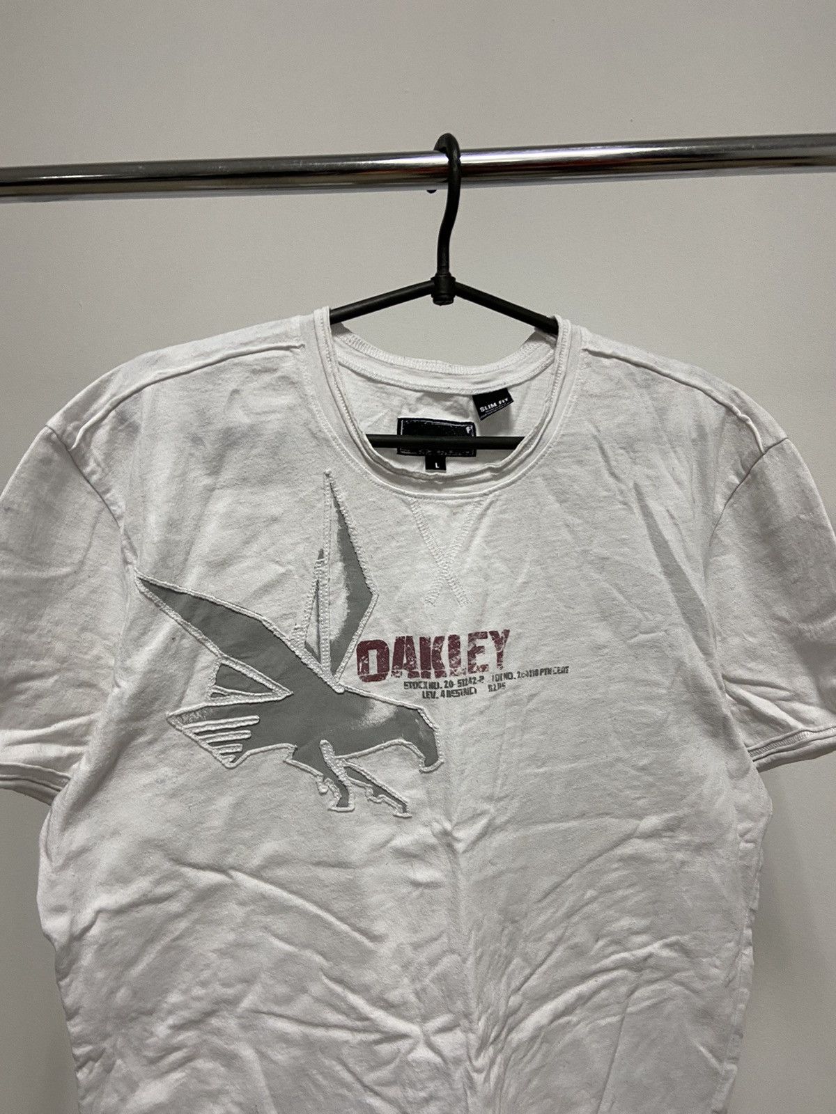 Oakley × Vintage Oakley T Shirt Vintage Big Logo Gorpcore Street Style Y2K Size US L / EU 52-54 / 3 - 2 Thumbnail