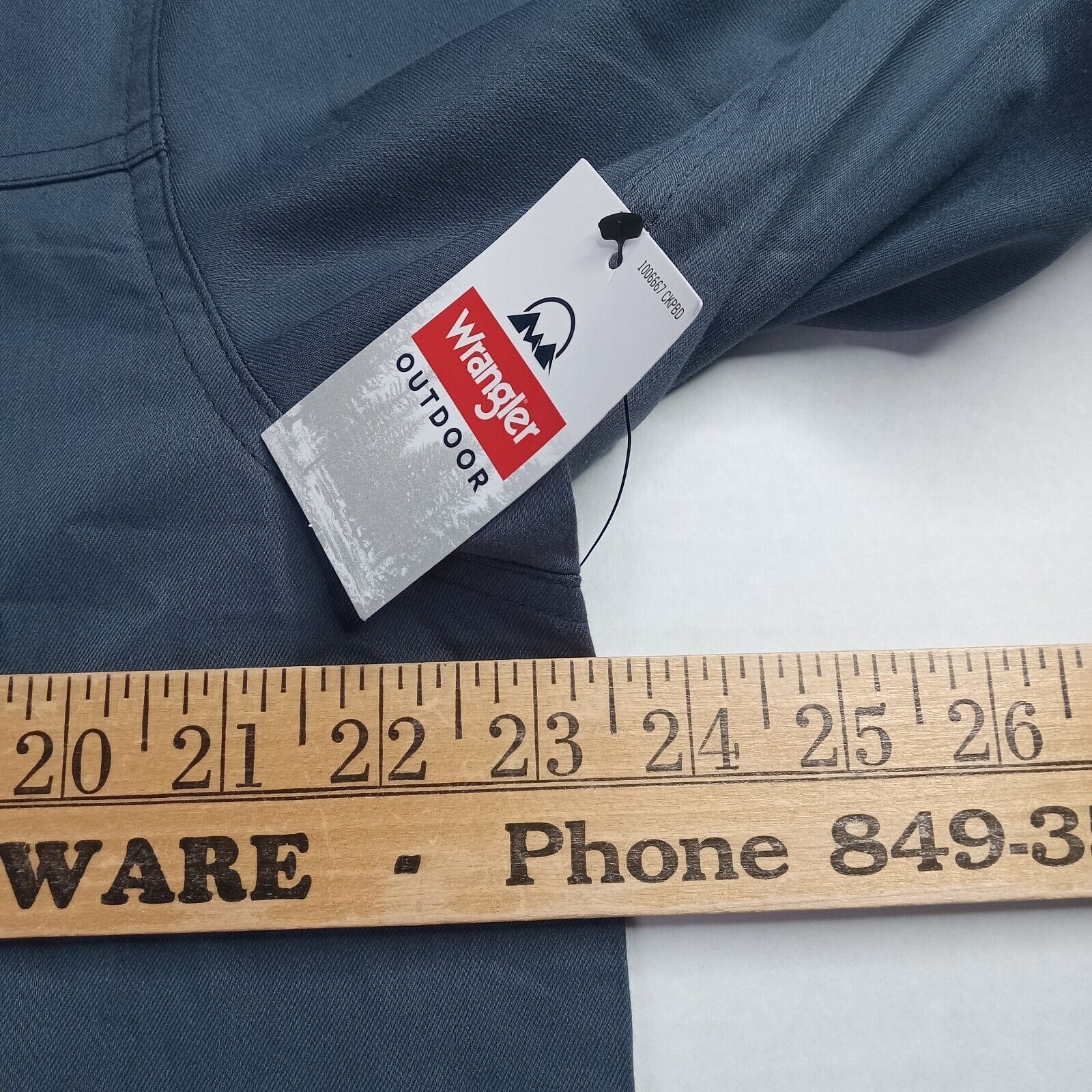 Wrangler Wrangler Shirt Men's L Blue Convertible Sleeves 2-Pockets Size US L / EU 52-54 / 3 - 7 Thumbnail