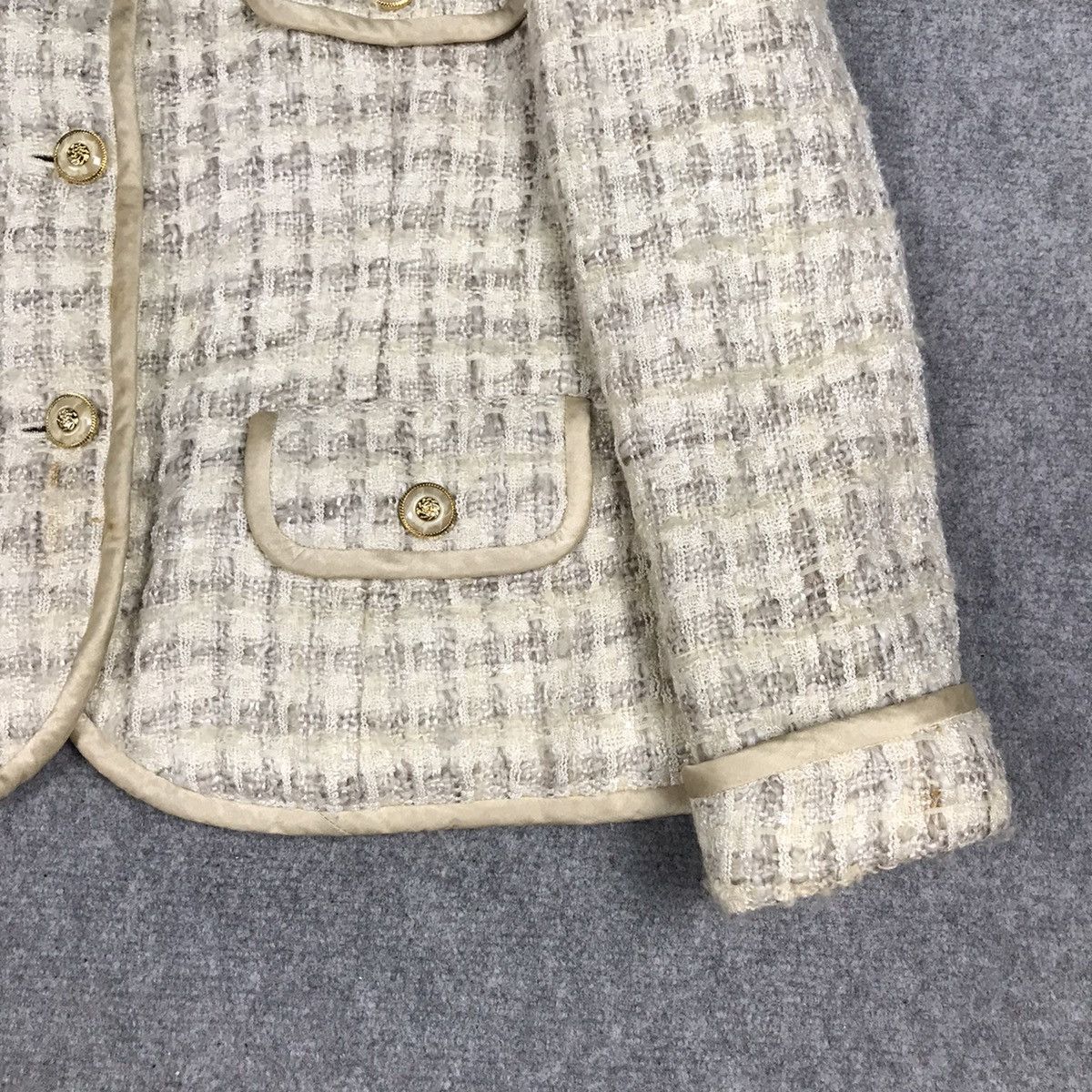 Japanese Brand HIROKO NAKAJIMA JAPAN TWEED COAT JACKET Size S / US 4 / IT 40 - 5 Thumbnail
