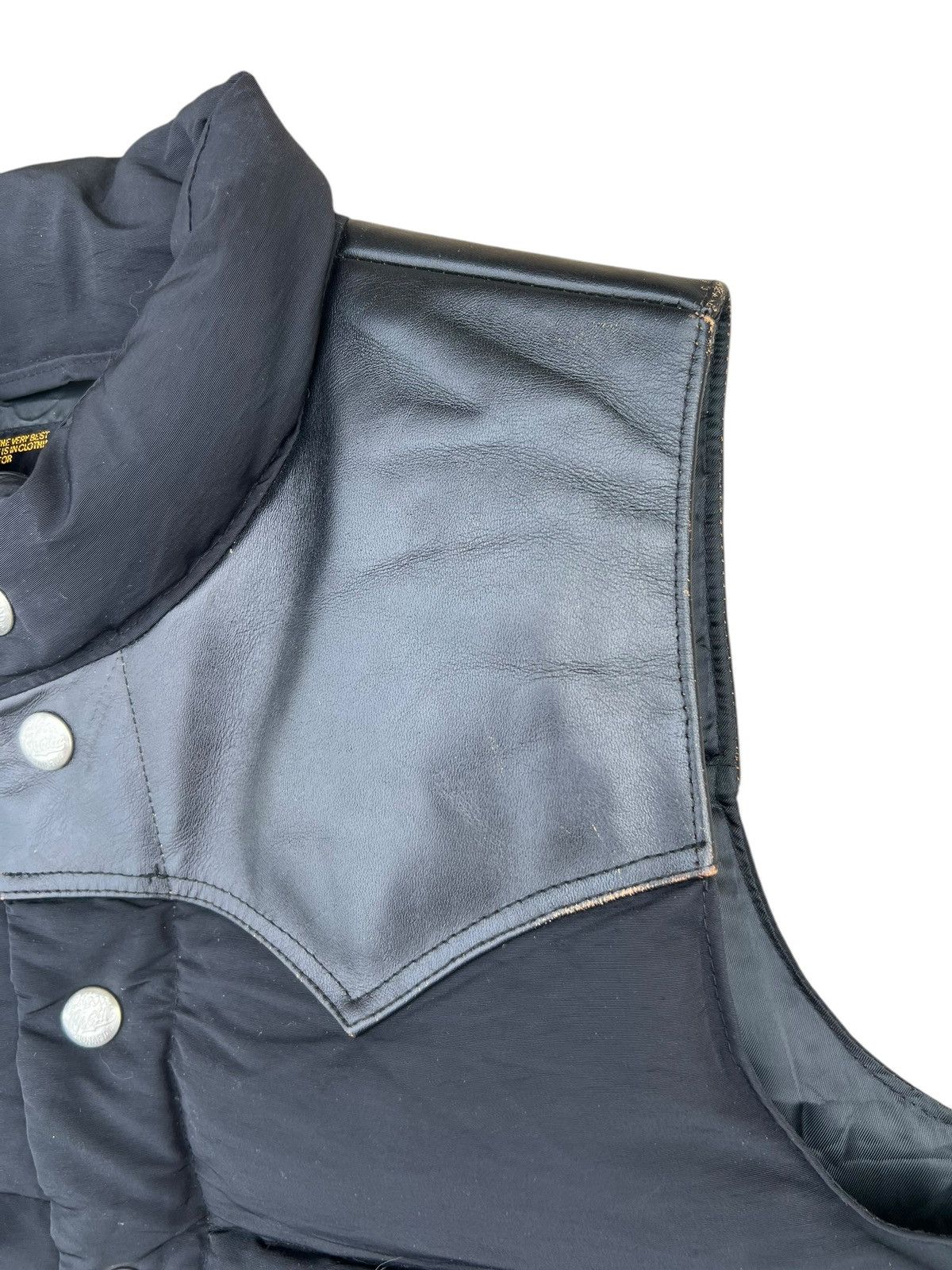 Engineered Garments × Needles × Nepenthes Cootie Productions Japan Down Puffer Western Leather Vest Size US M / EU 48-50 / 2 - 7 Thumbnail