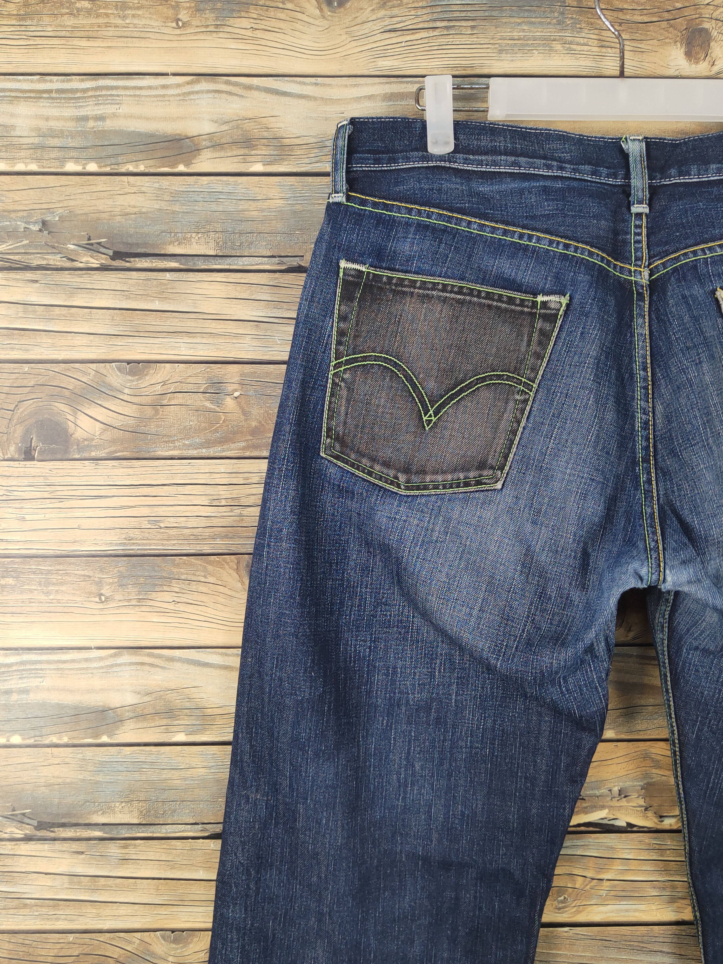 Levi's 503 Levi's Dark Blue Distressed Ripped denim Jeans #W1725 Size US 34 / EU 50 - 10 Thumbnail