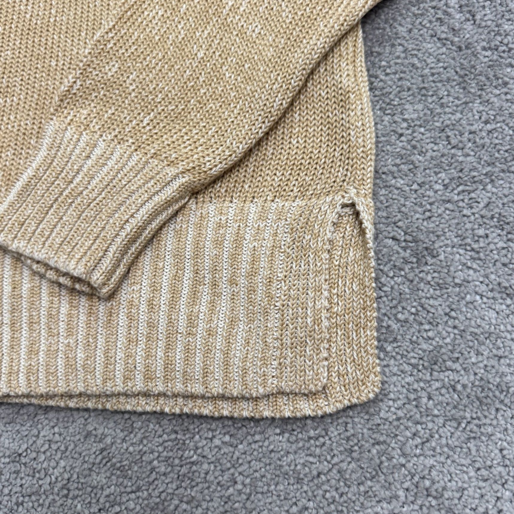 J.Crew J.Crew Pullover Sweater Womens XS Tan Beige Marled Crew Neck Knit Stretch - Classic Casual Knitwear XS Beige Womens Size XS / US 0-2 / IT 36-38 - 5 Thumbnail
