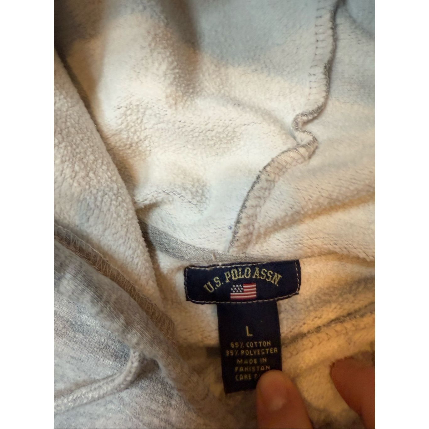 U.S. Polo Assn. Size L - US Polo Assn. 1890 Grey Embroidered logo Hoodie S Size US L / EU 52-54 / 3 - 3 Thumbnail