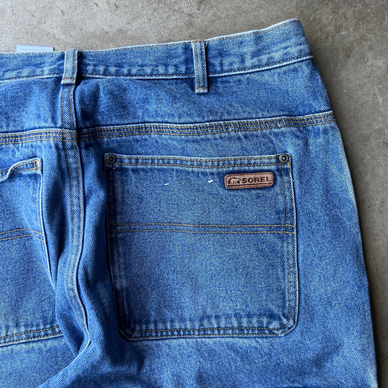 Vintage VINTAGE SOREL DOUBLE KNEE DENIM JEANS CARPENTER 36X30 BAGGY Size US 36 / EU 52 - 3 Thumbnail