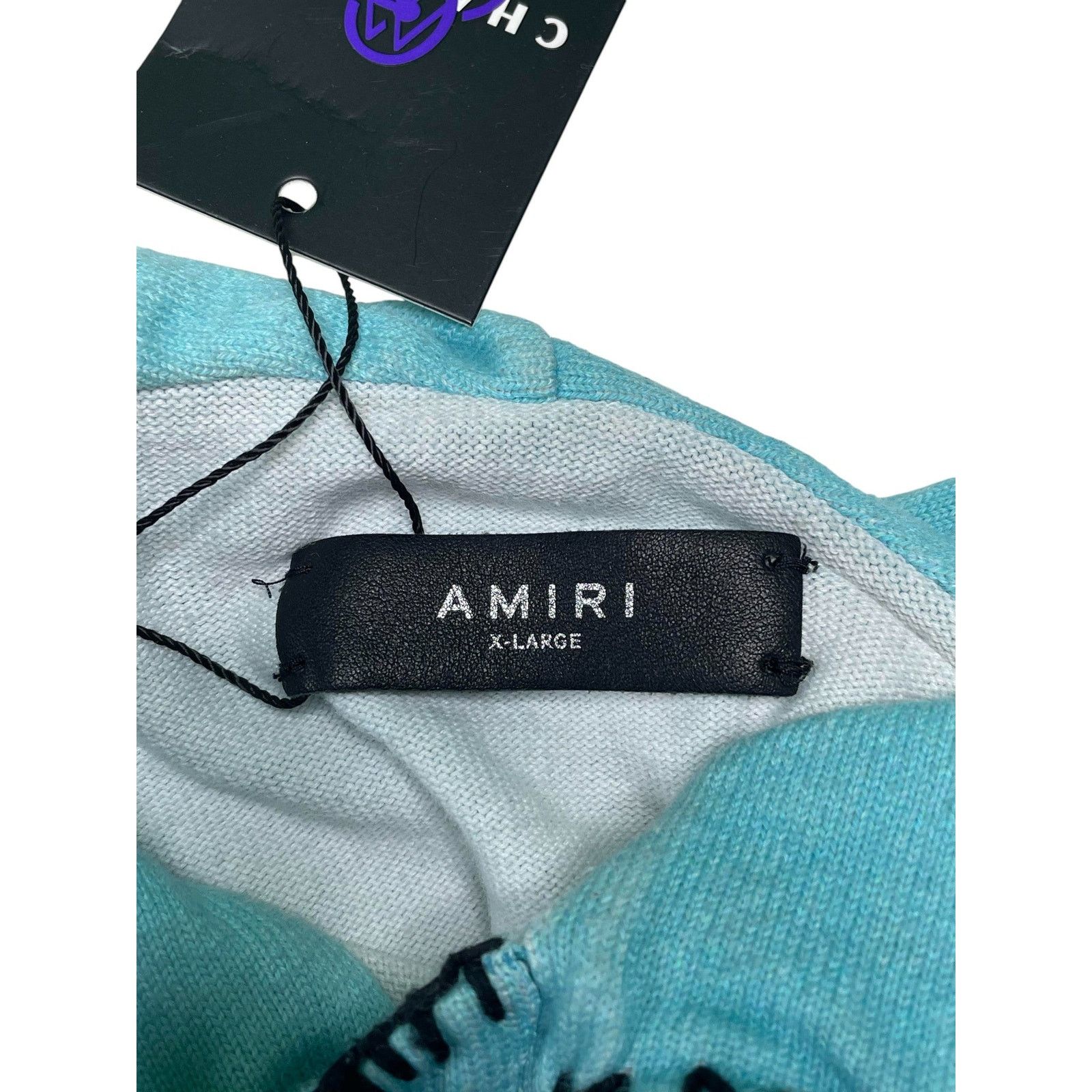 Amiri Amiri St Barths Baby Blue Hoodie Size US XL / EU 56 / 4 - 3 Thumbnail