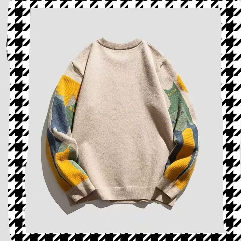 Vintage Streetwear loose-fitting casual printed knitted sweatshirt Size US M / EU 48-50 / 2 - 3 Thumbnail