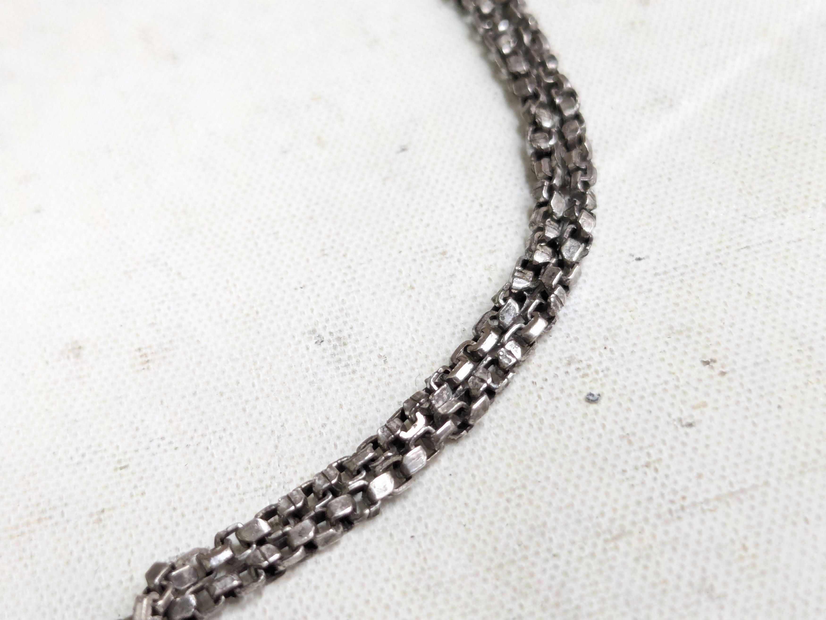 Jewelry Vintage Sterling Silver Box Necklace square 25" Size ONE SIZE - 5 Thumbnail