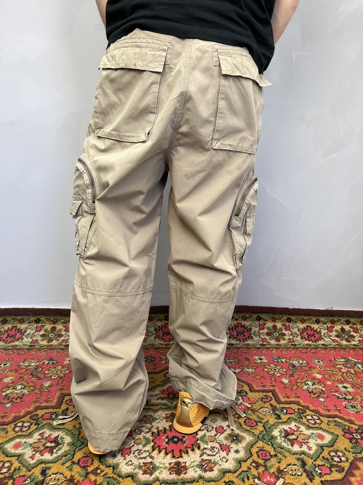 Japanese Brand Y2K Vintage Streetwear Camo Cargo Baggy Jeans beige Size US 34 / EU 50 - 11 Thumbnail
