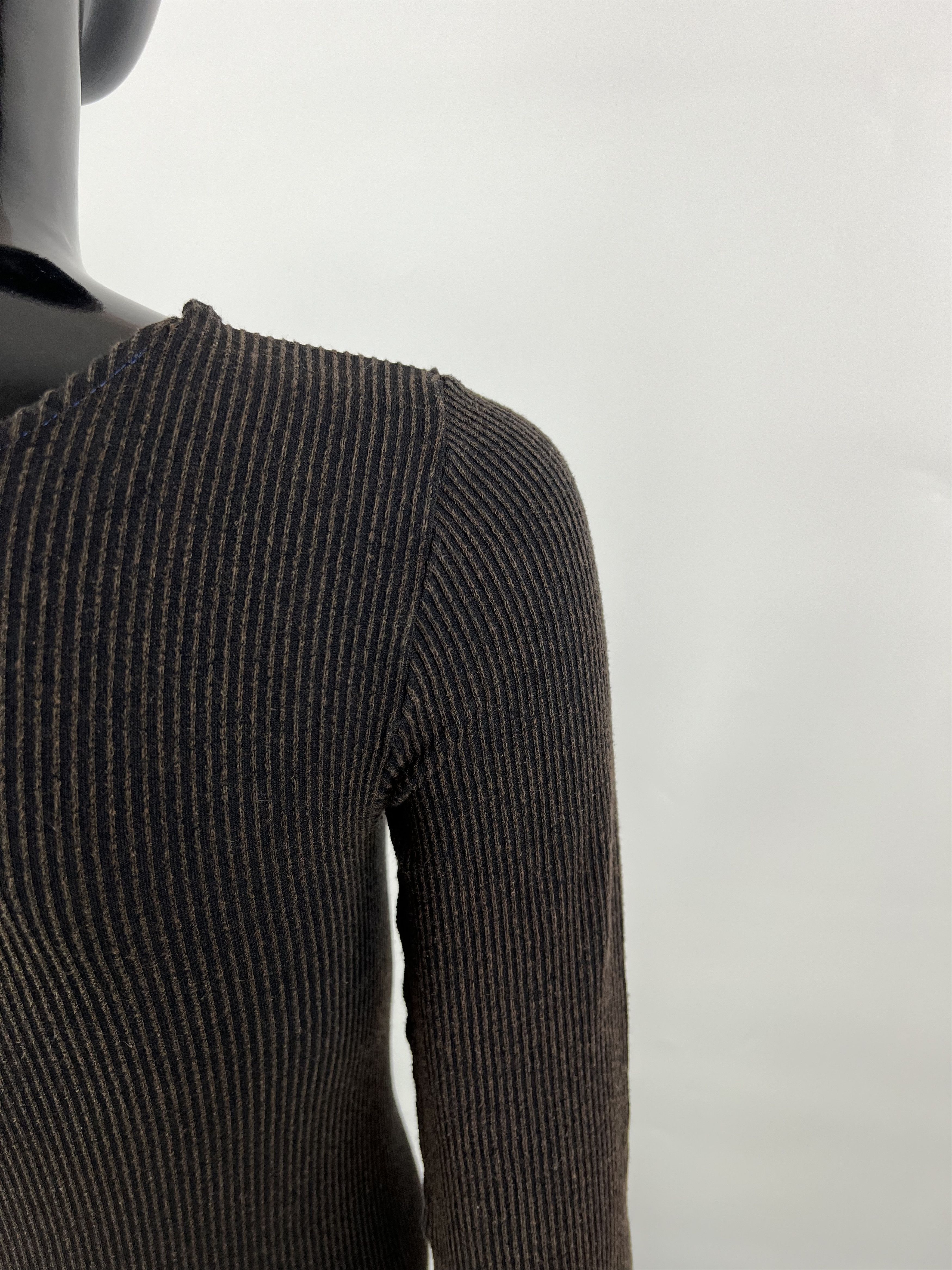 Wolford Wolford Ribbed Cotton Velvet Long Sleeve Bodysuit Size S Size S / US 4 / IT 40 - 8 Thumbnail