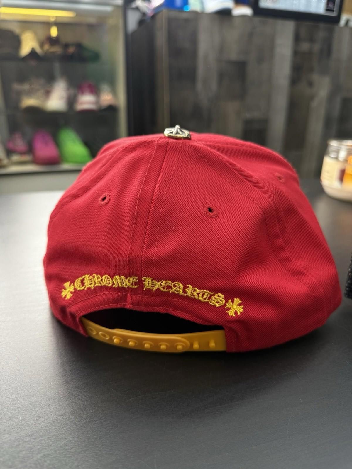 Chrome Hearts Chrome Hearts Yellow Logo Red SnapBack 100% Authentic Hat Size ONE SIZE - 6 Thumbnail