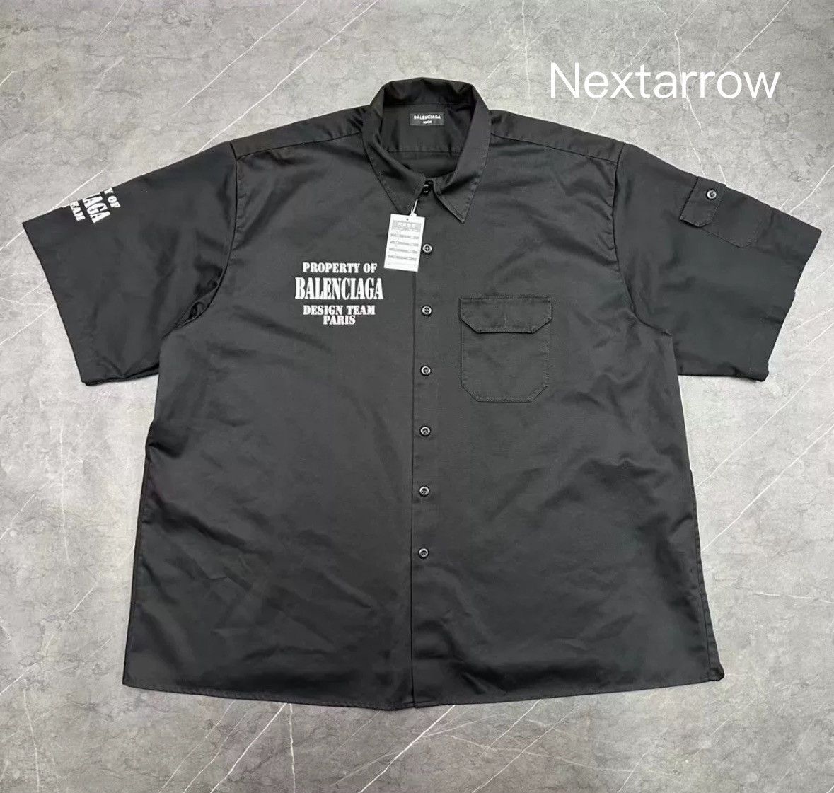 Balenciaga Balenciaga black slogan short sleeved shirt Size US L / EU 52-54 / 3 - 1 Thumbnail