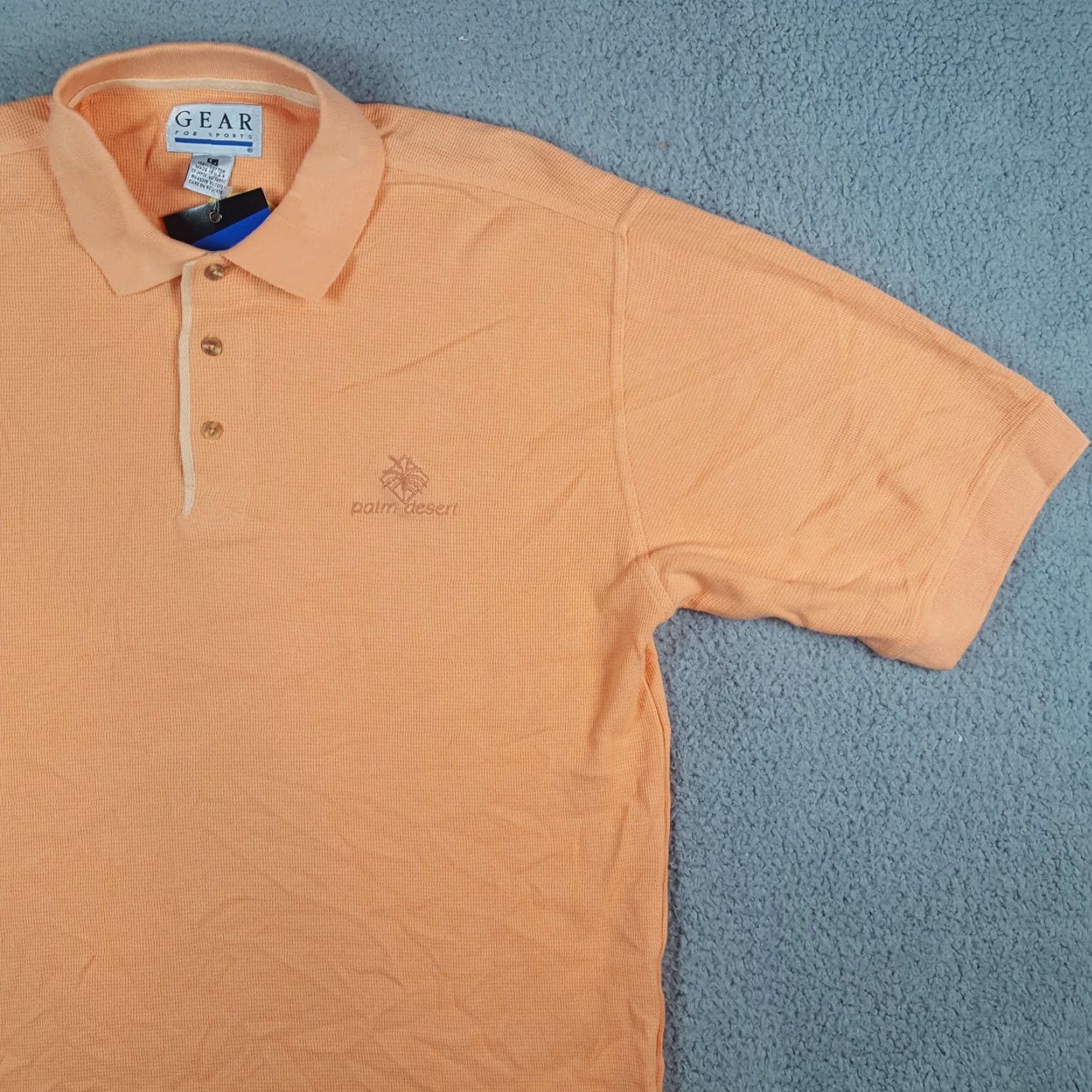 Vintage VINTAGE GEAR FOR SPORTS Polo Shirt Orange Knit Polo Men L Golf Casual 90s Preppy Palm Desert Collar Shirt Size US L / EU 52-54 / 3 - 2 Thumbnail
